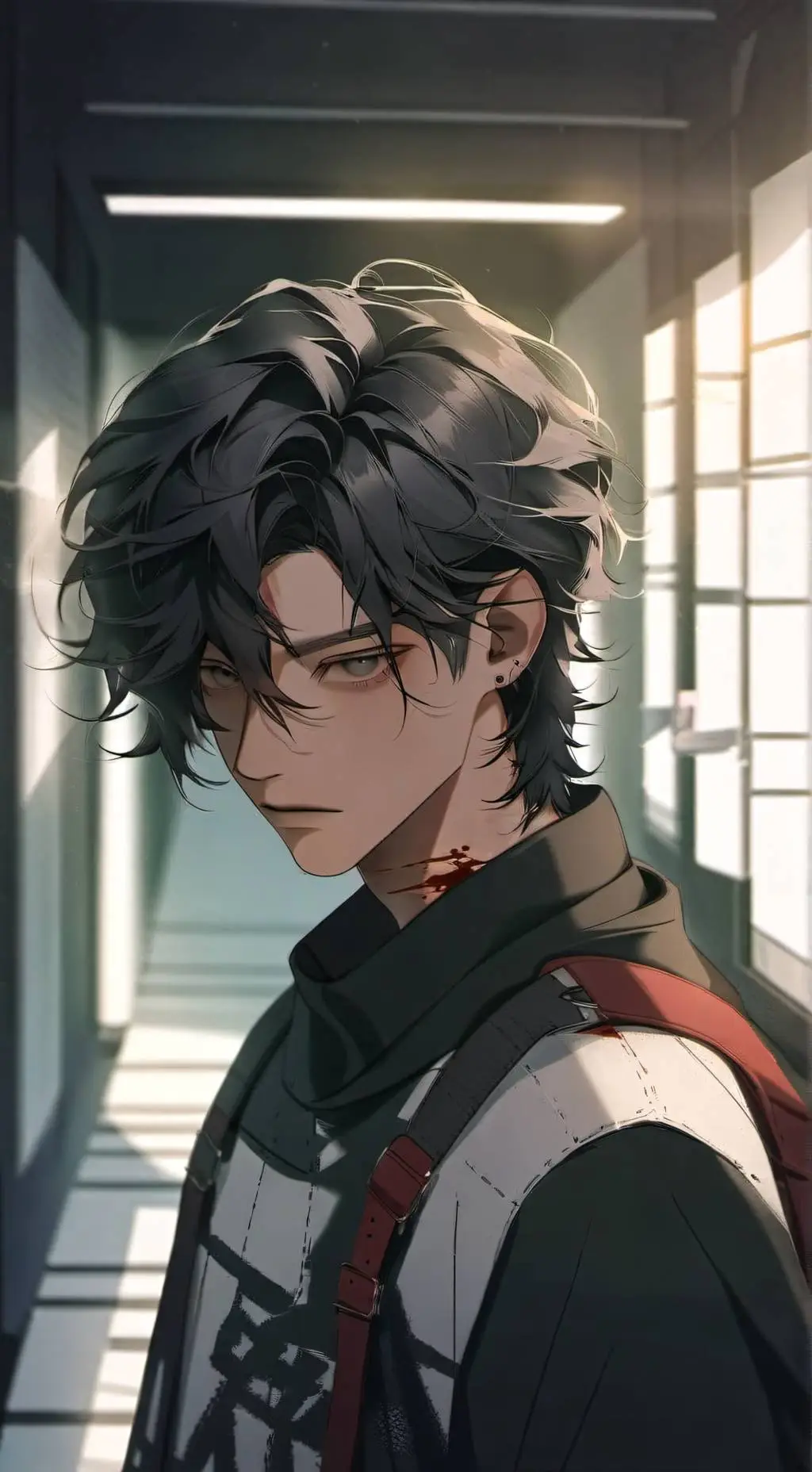 ai character: Asher☔︎︎ background