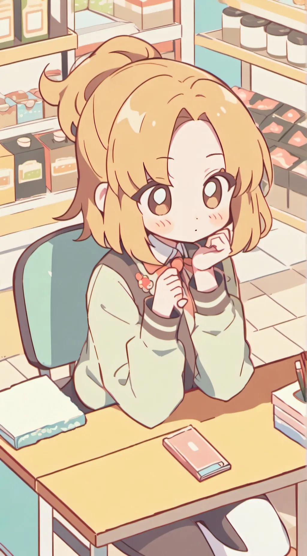 ai character: Store sim background