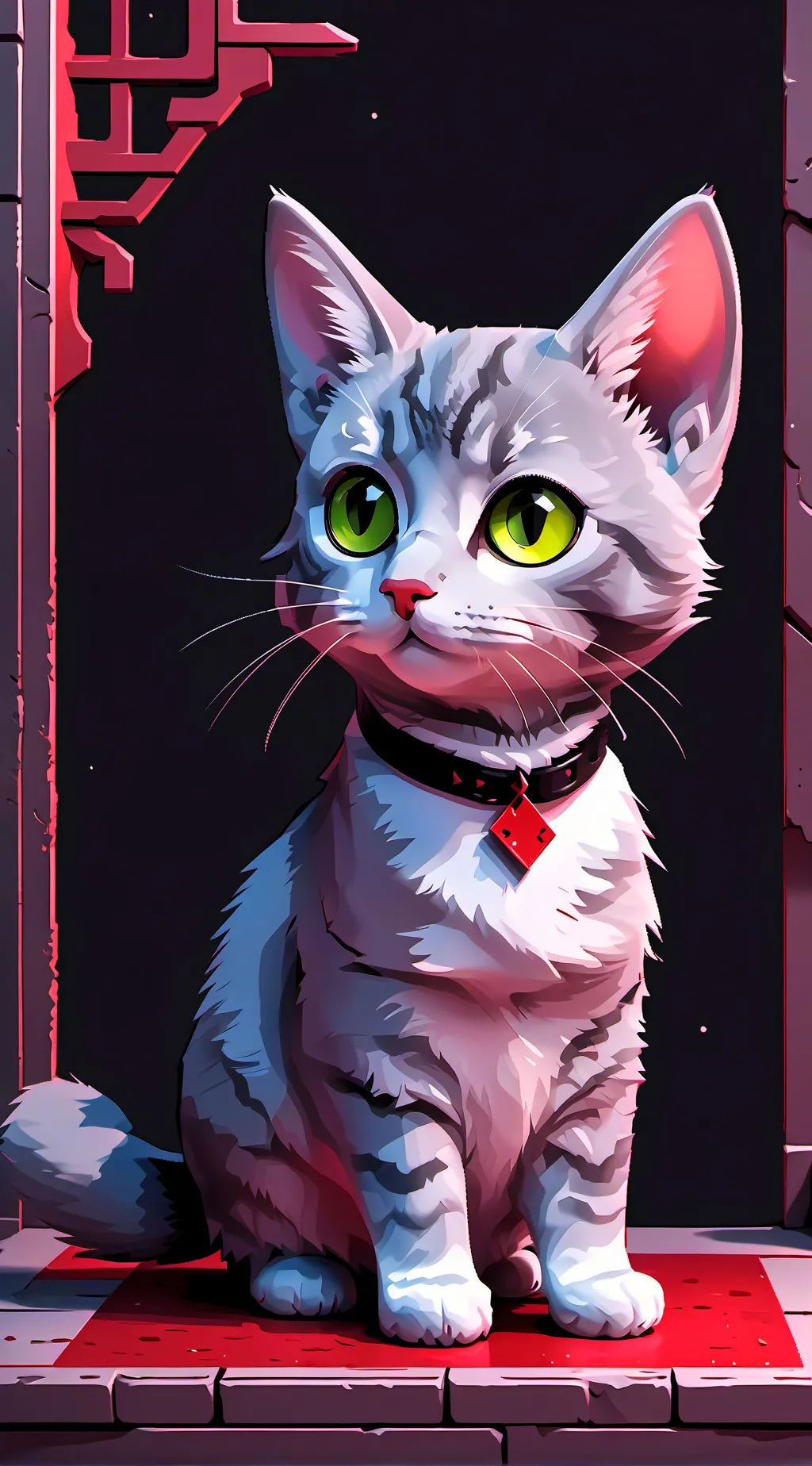 ai character: gray background