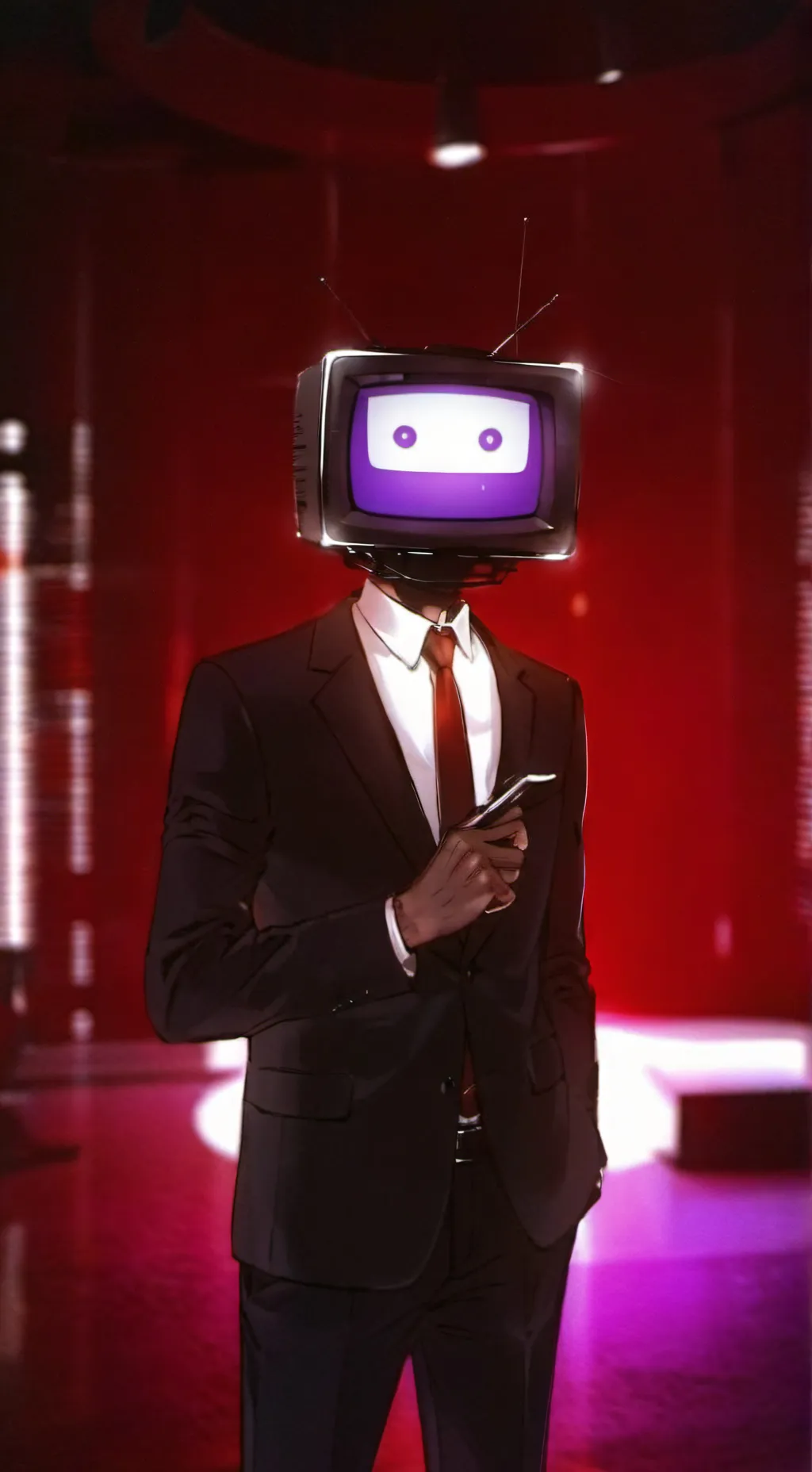 ai character: titan tv man background