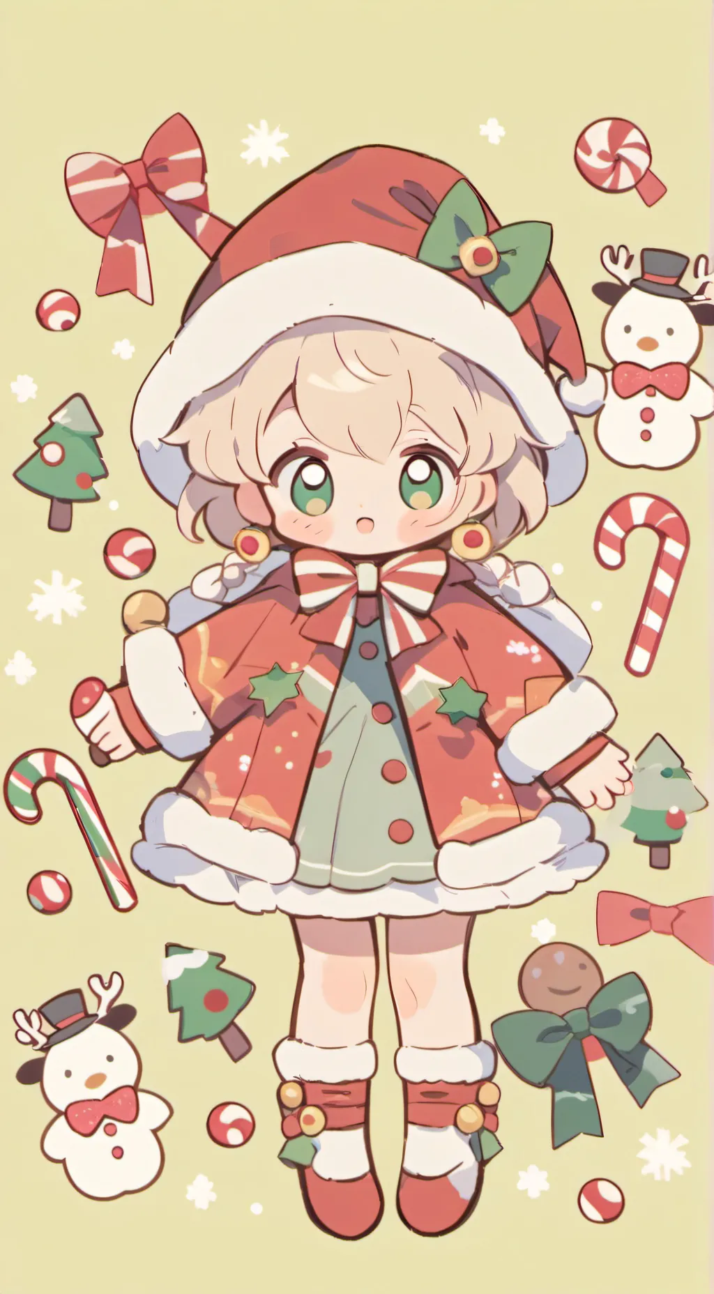ai character:  Christmas baby 2 background