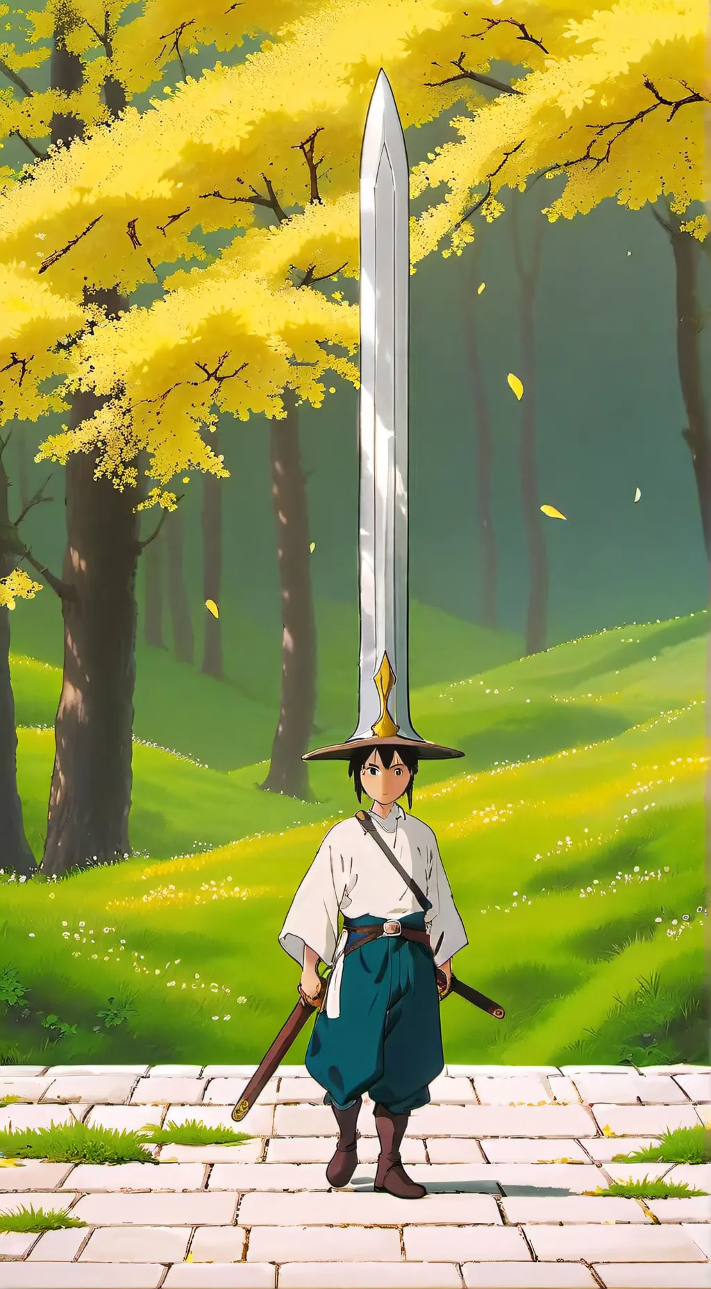ai character: Golden Sword background