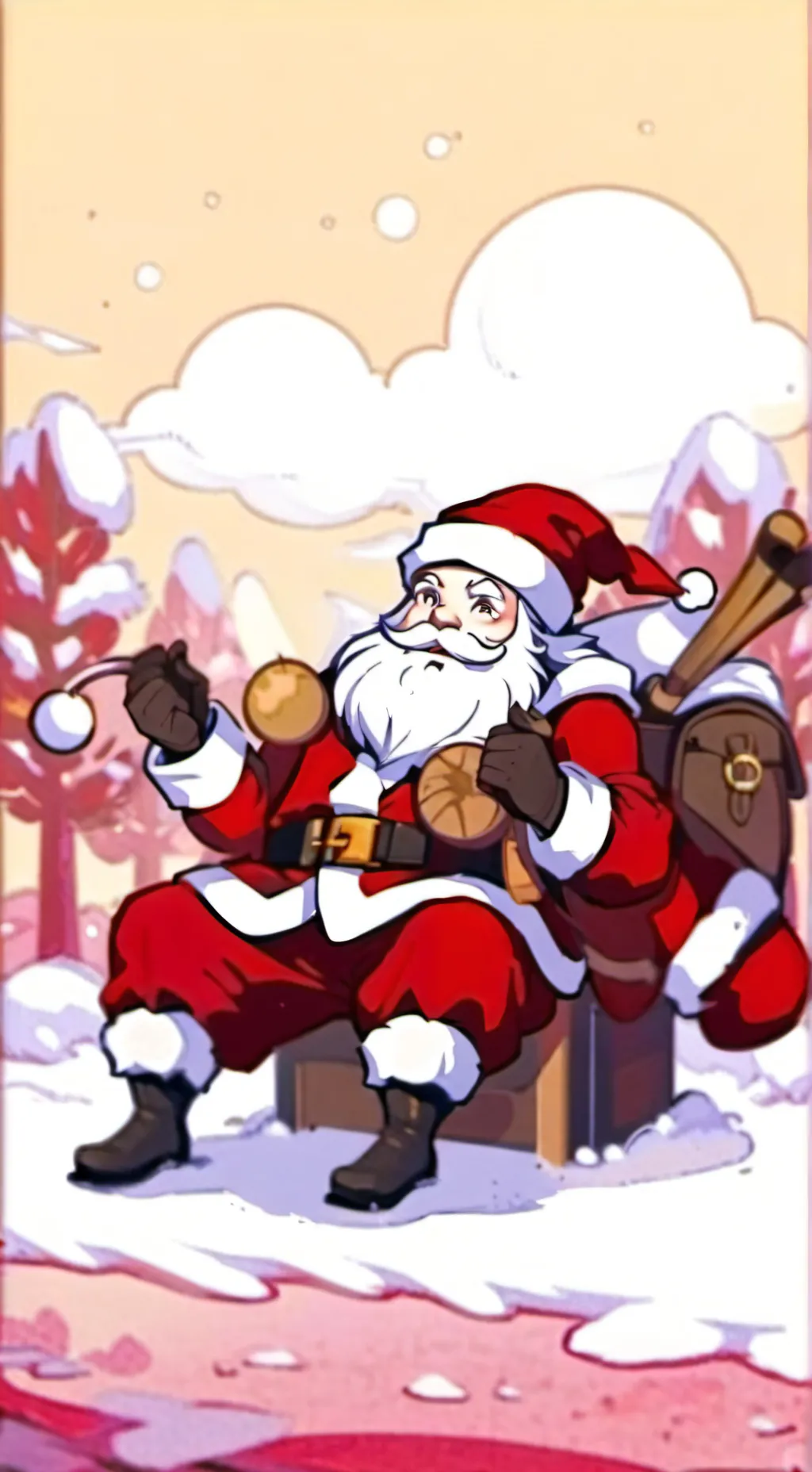 ai character: Santa background