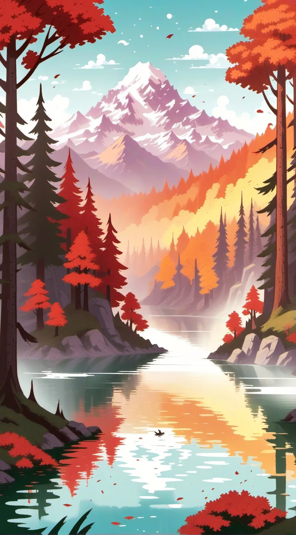 ai character: infinite forest   background