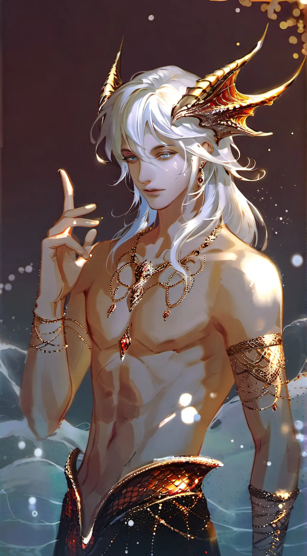 ai character: Lotus 🌊✨ background