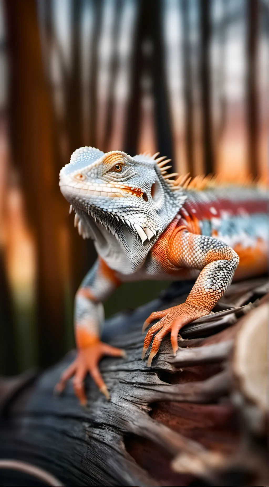 ai character: bearded dragon  background