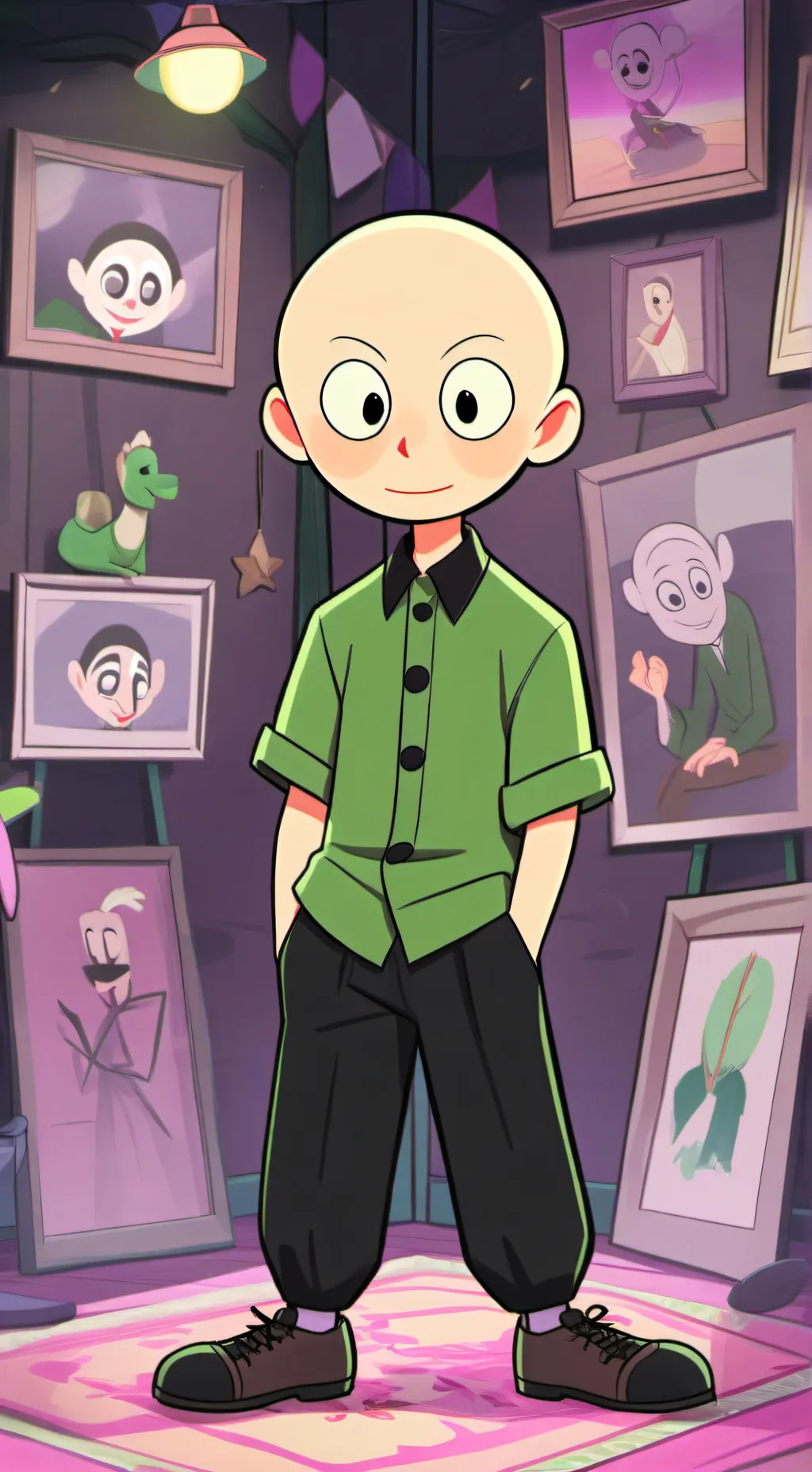 ai character: MD X baldi background