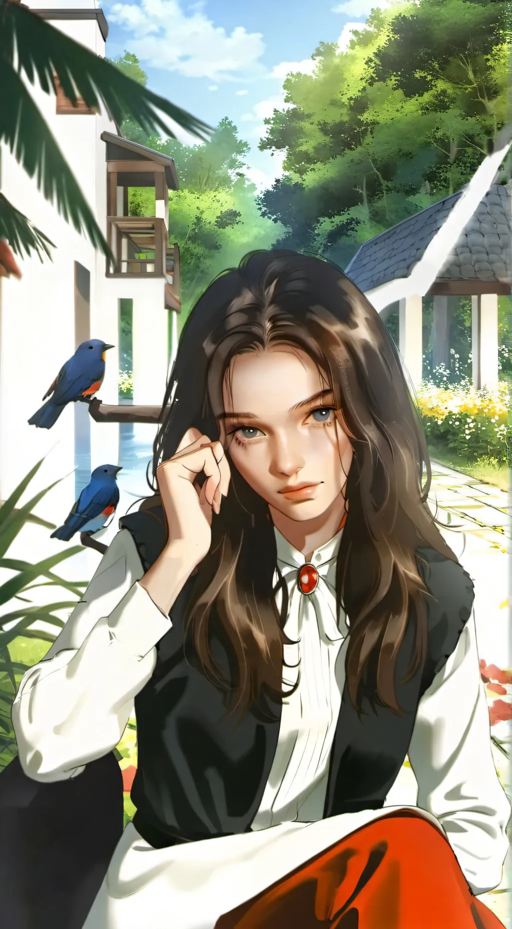 ai character: Emy  background