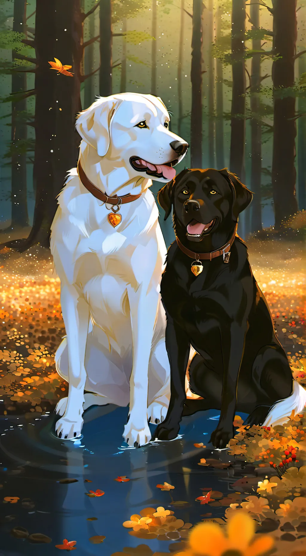 ai character: Labradors! background