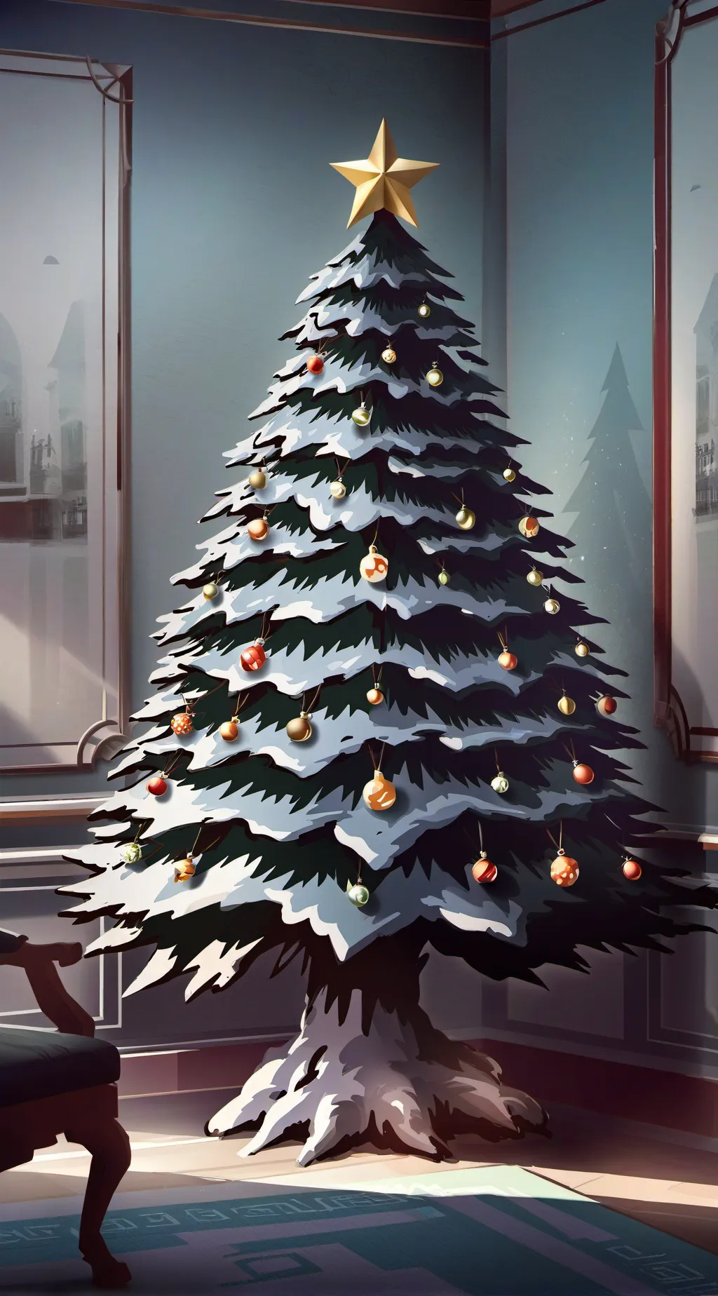 ai character: Mha catches SANTA? background