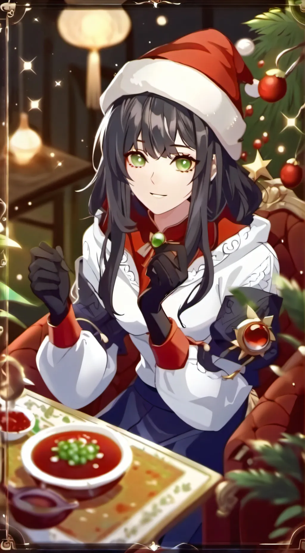 ai character: тётьмороз background