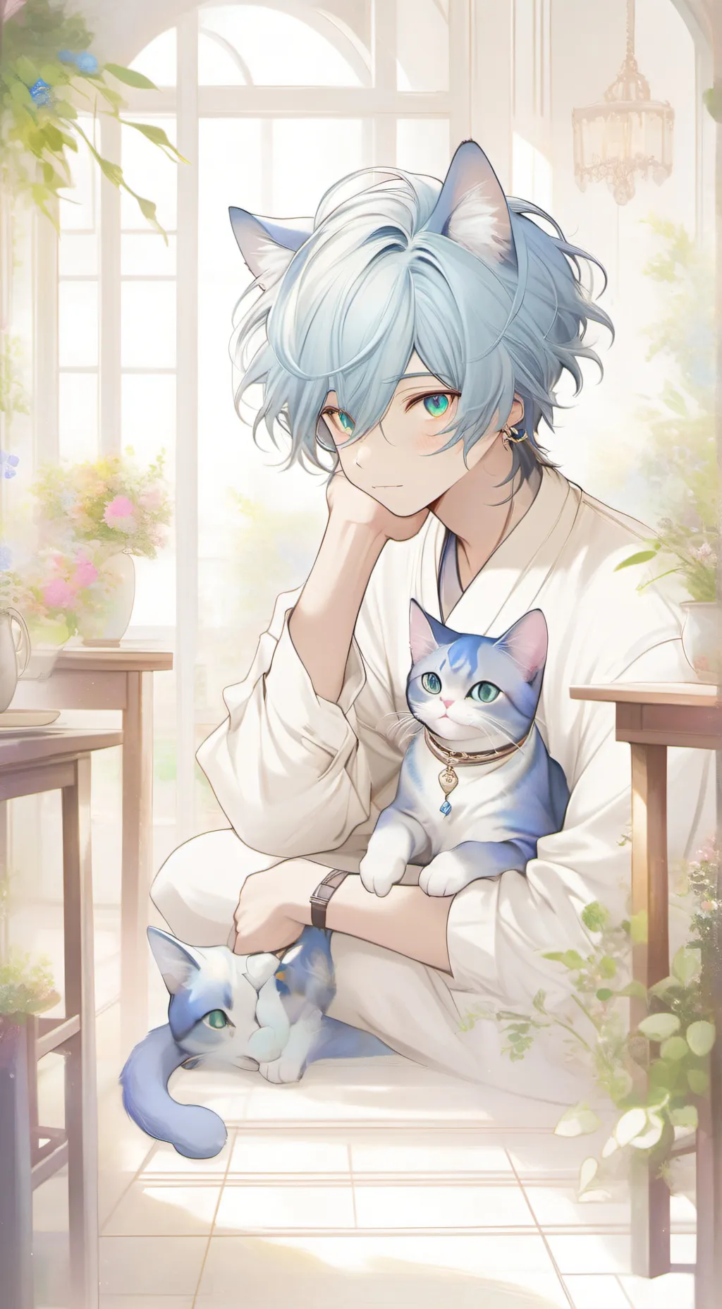 ai character: Meow man background