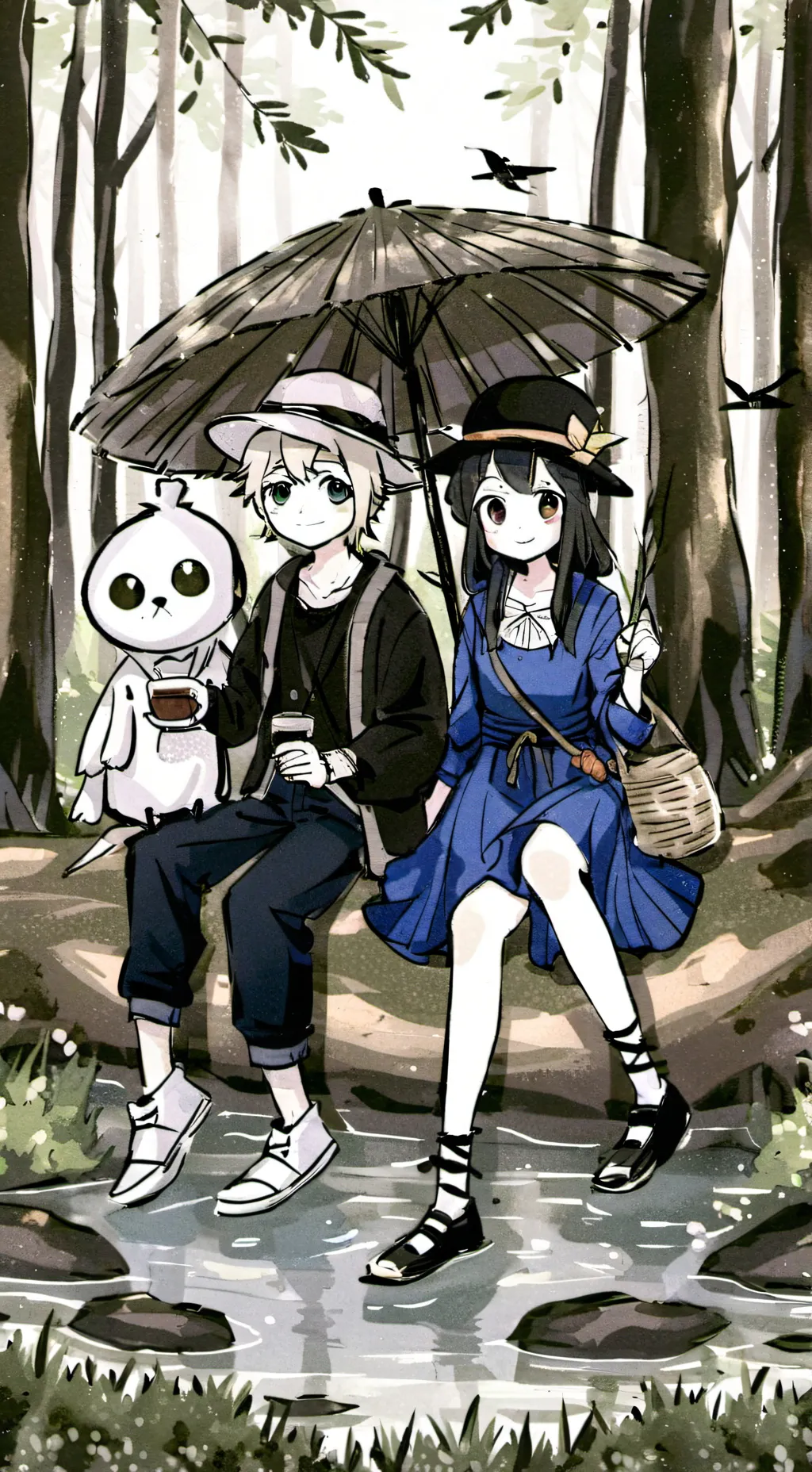 ai character: all sunky background