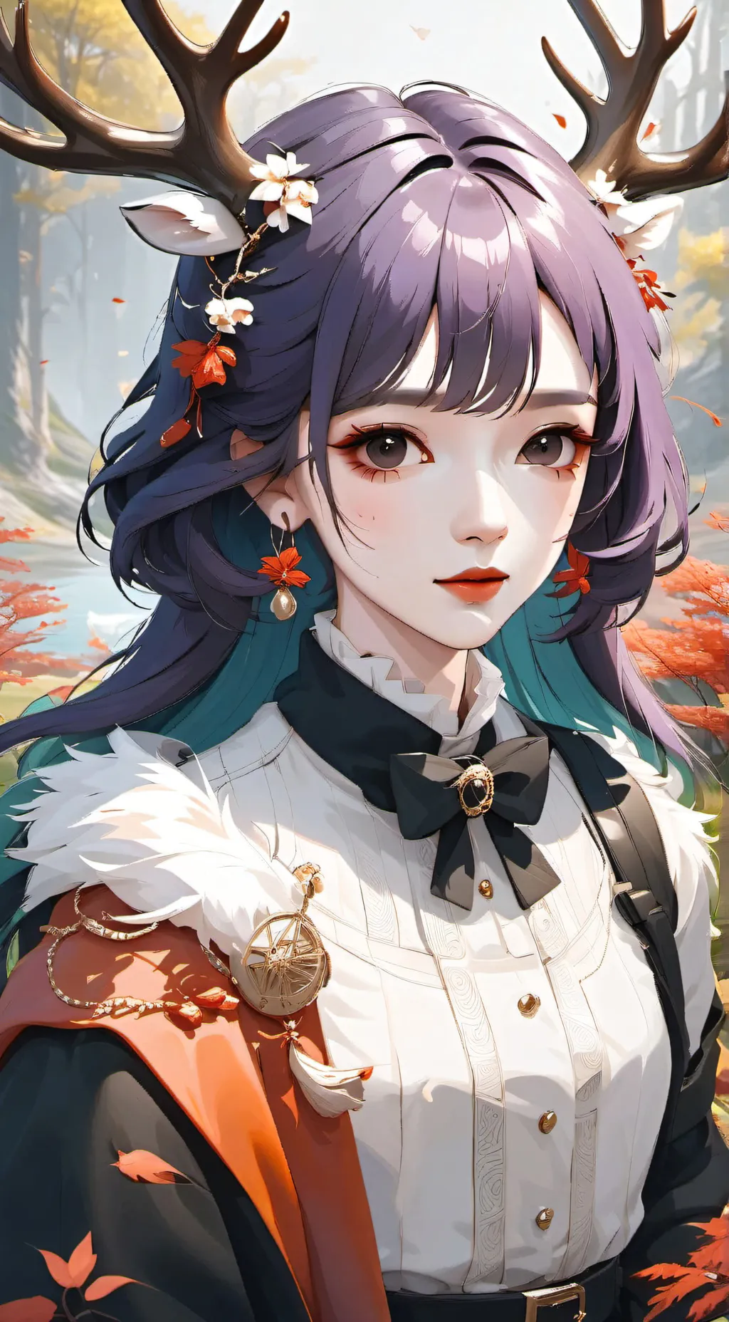 ai character: Autumn. background