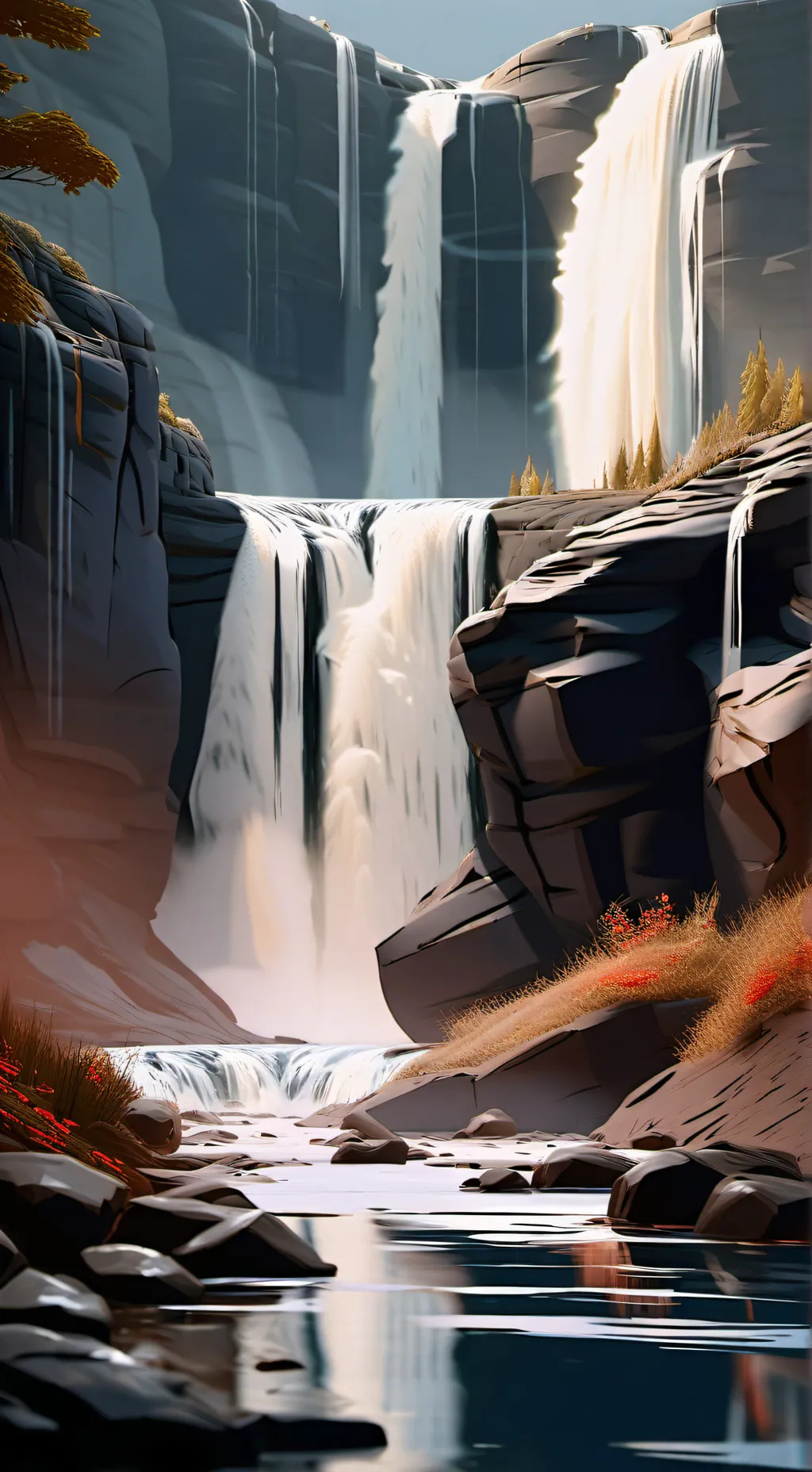 ai character: Water background