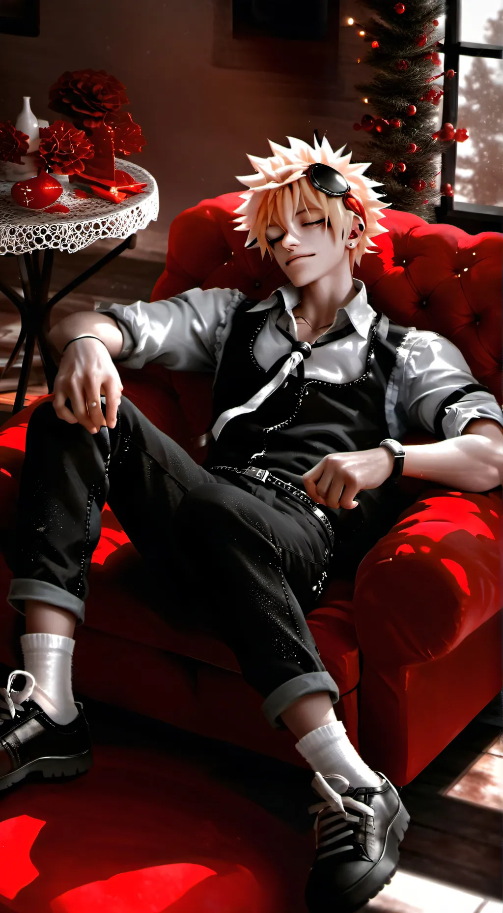 ai character: Kacchan  background