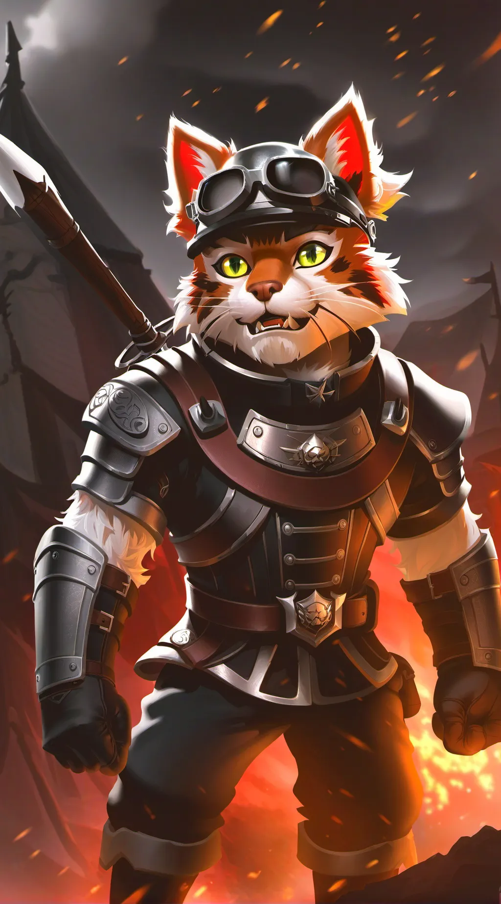 ai character: Fred the cat background