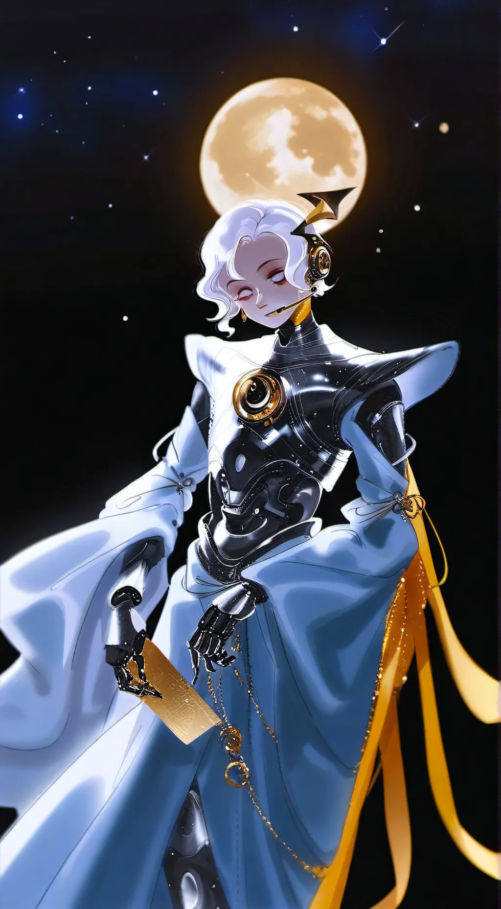 ai character: Lunar. background