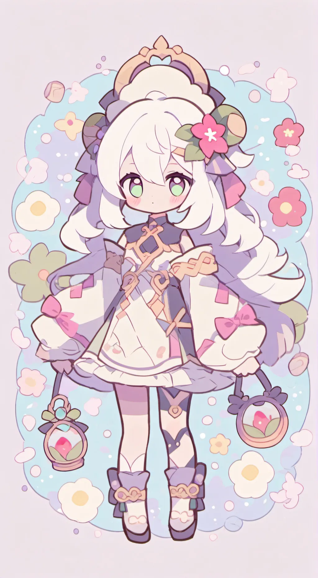 ai character: flan background