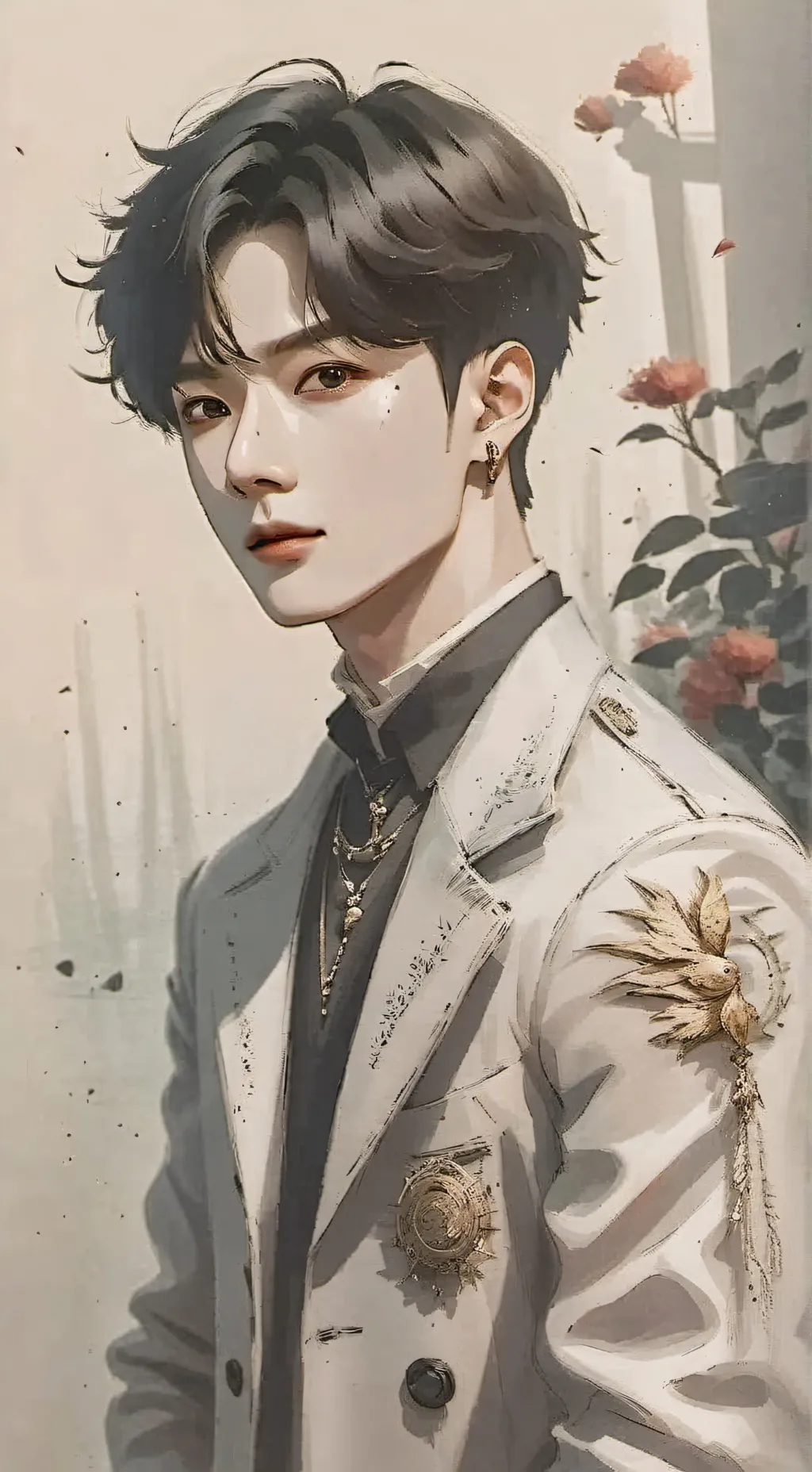 ai character: bts school background