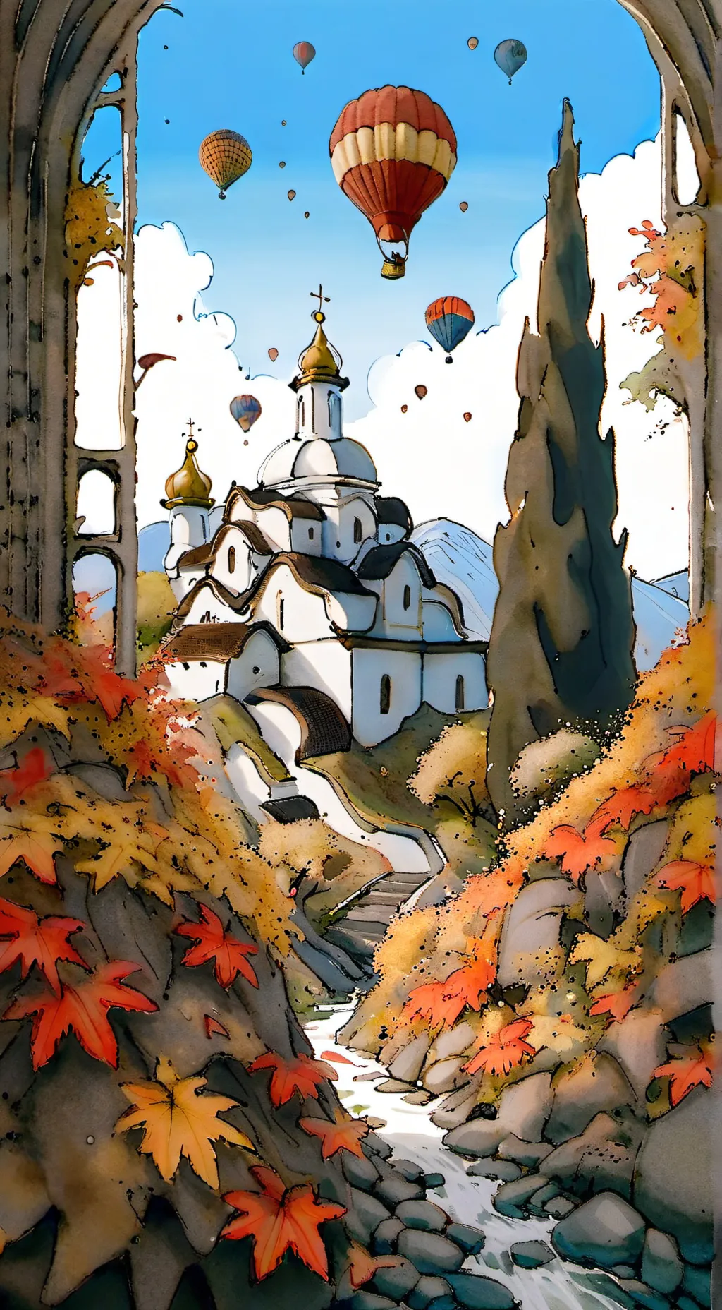 ai character: Building  background