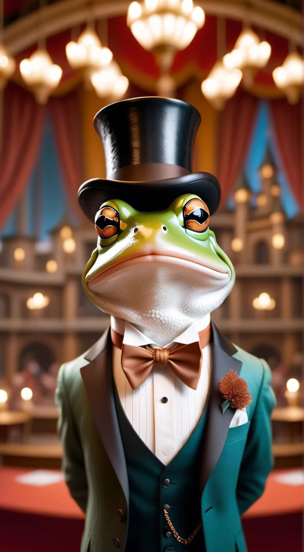 ai character: Frog background