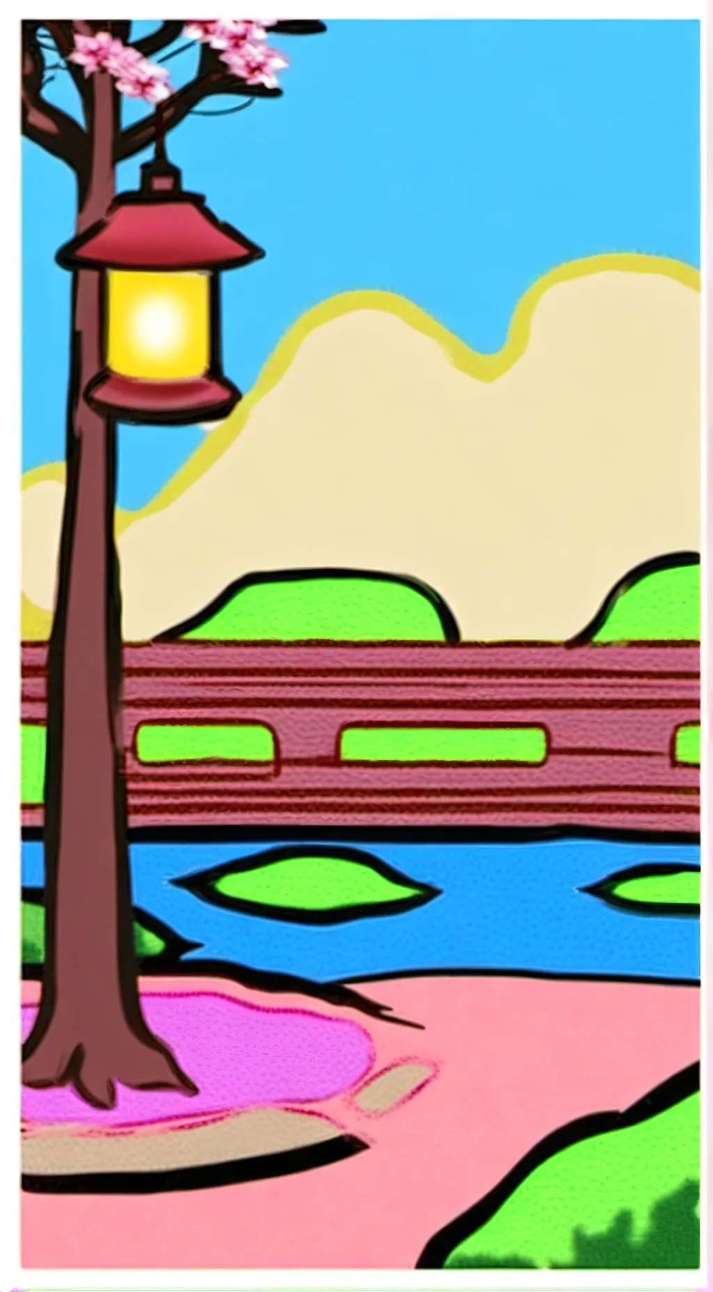 ai character: Flower dance background