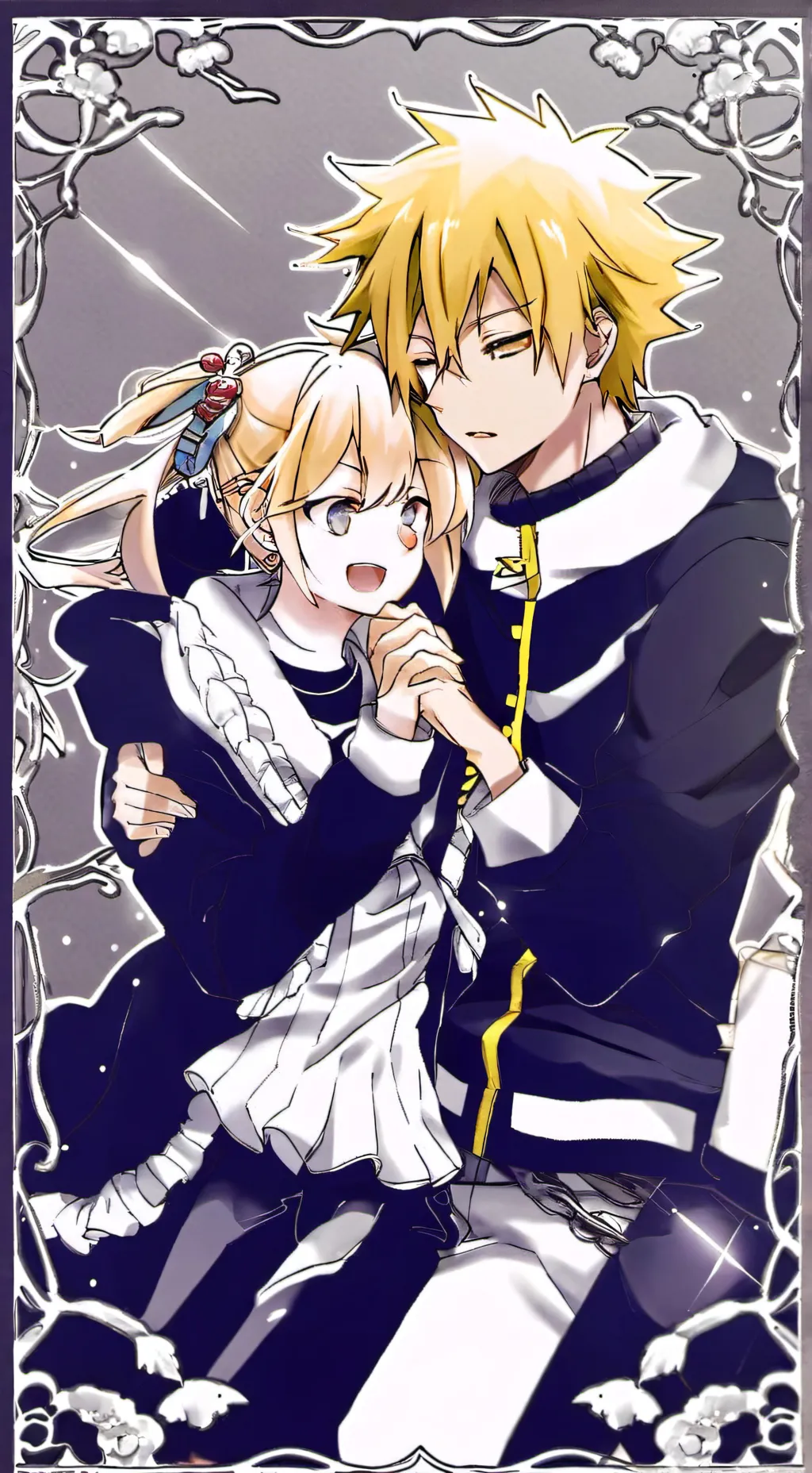 ai character: Bakugo Y/N cuddle  background