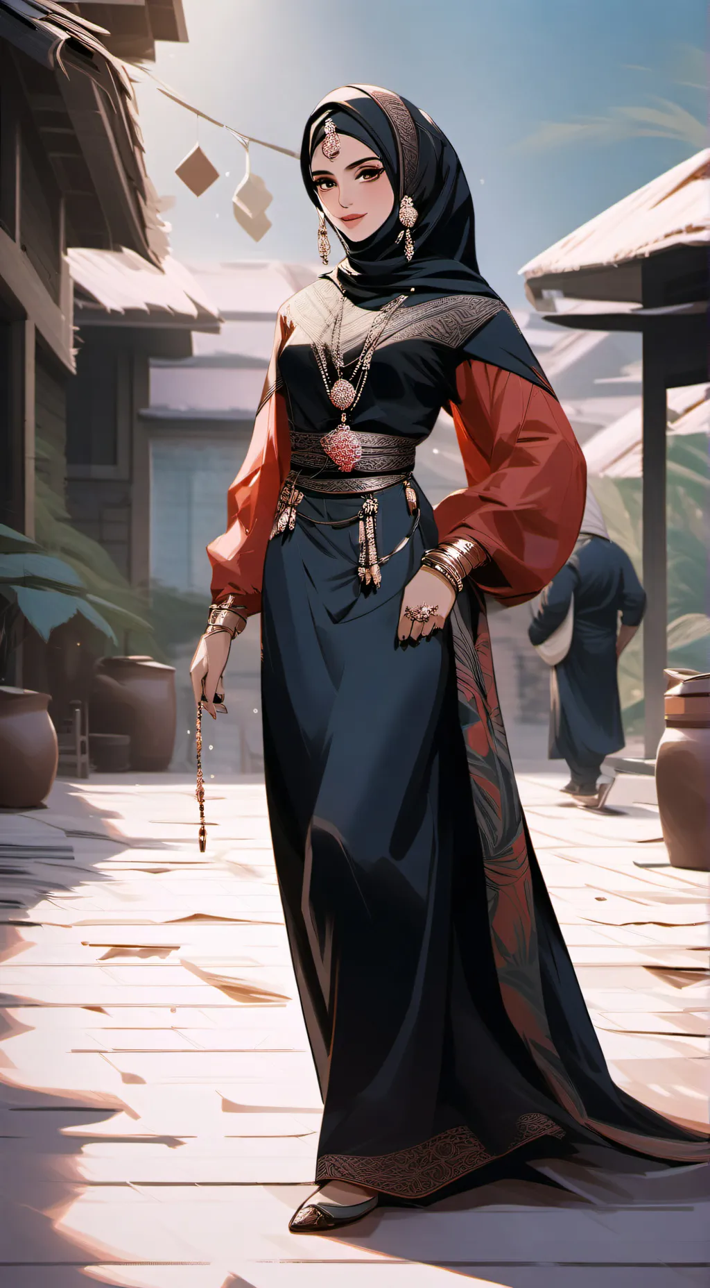 ai character: muslim auntie background