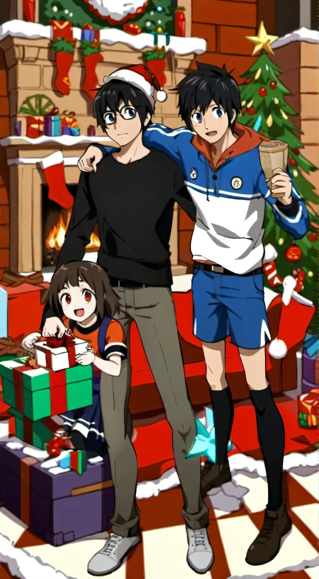 ai character: CHB Christmas background