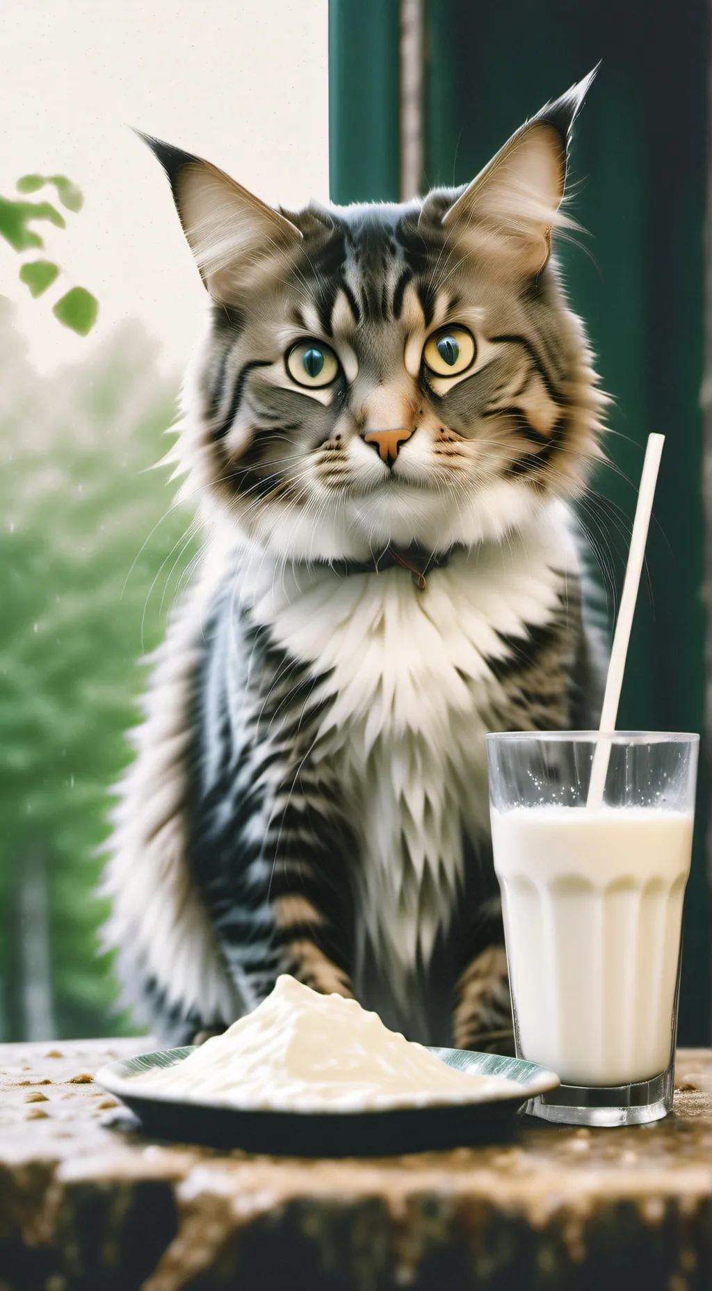 ai character: ANGWY CAT  background