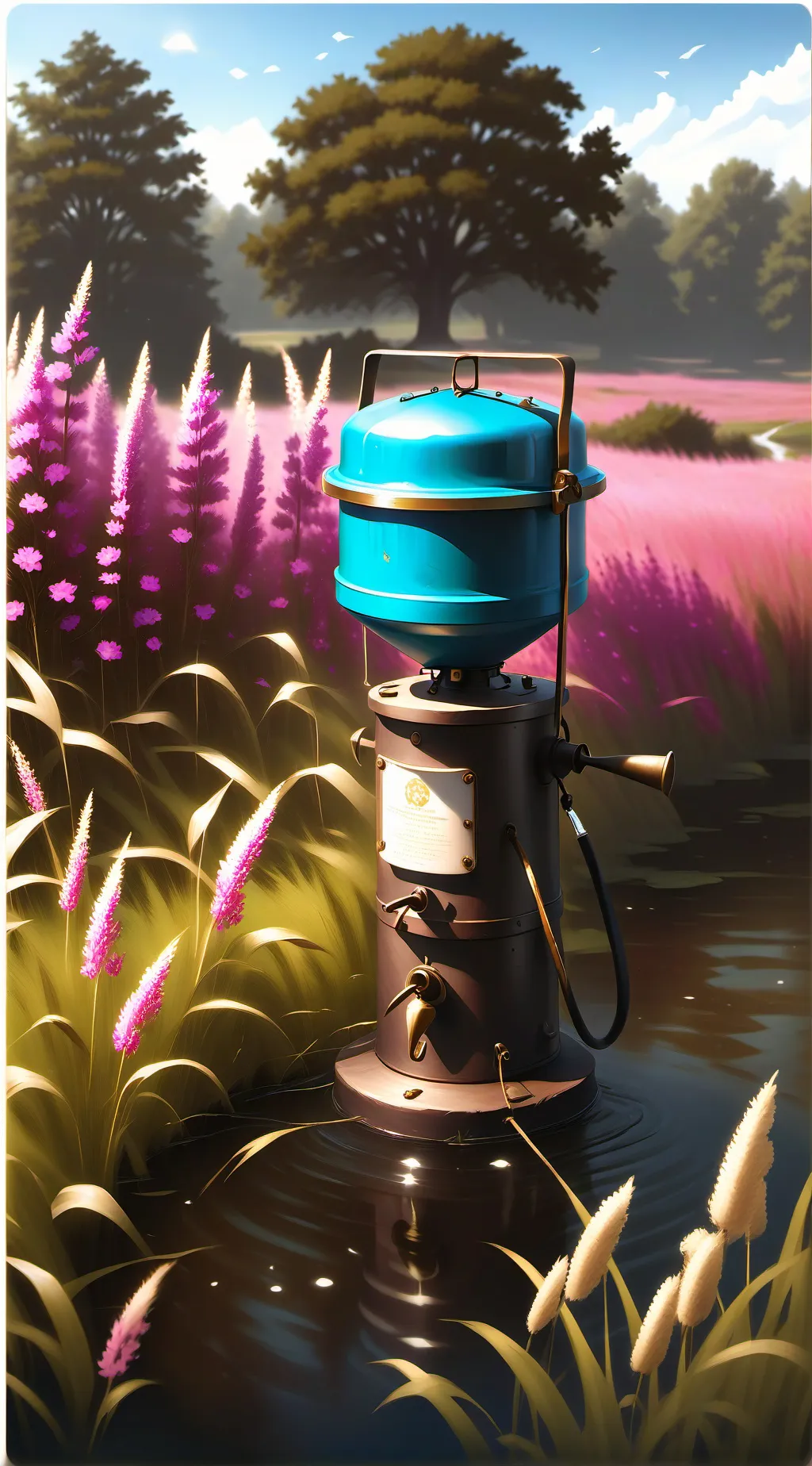 ai character: air pump background