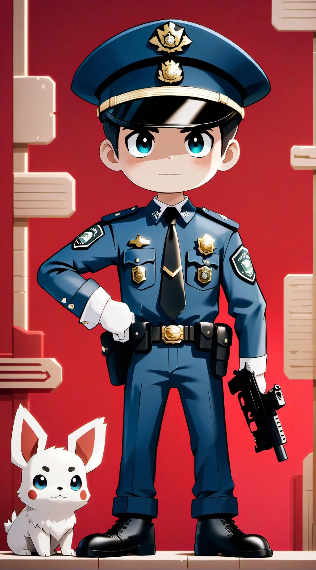 ai character: Jake el policia  background