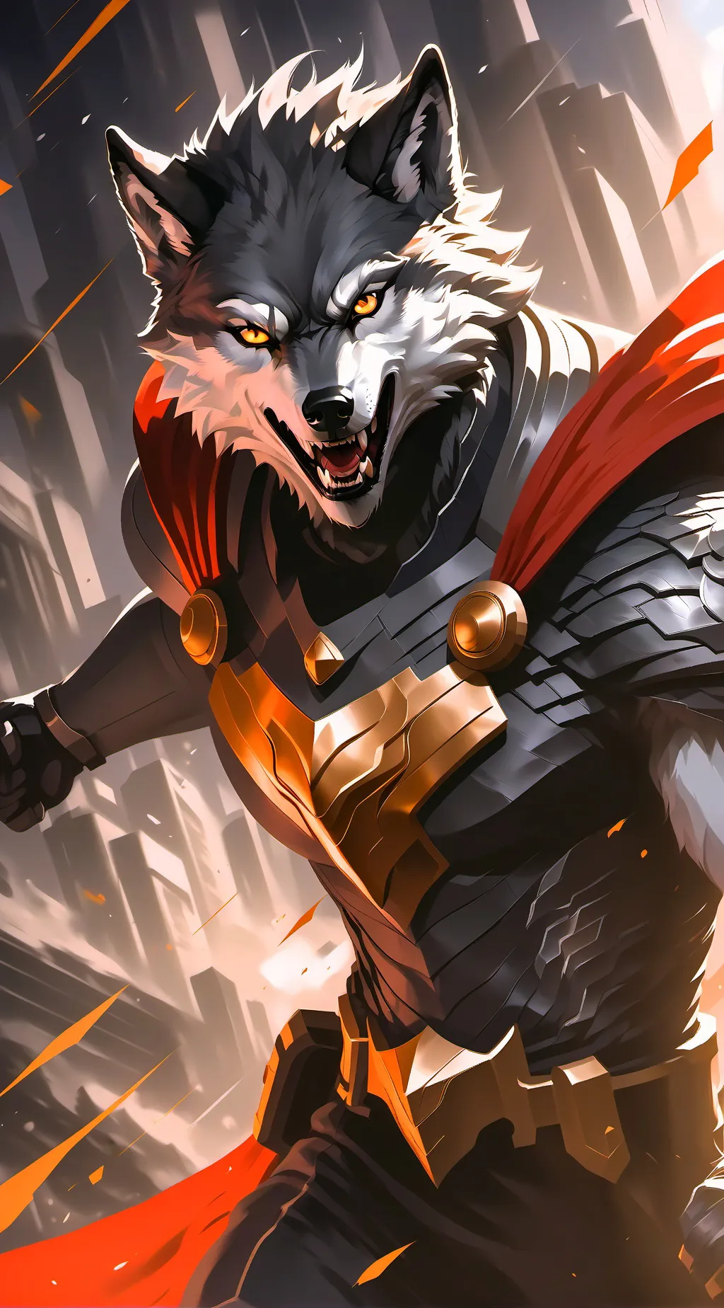 ai character: MegaWolf background