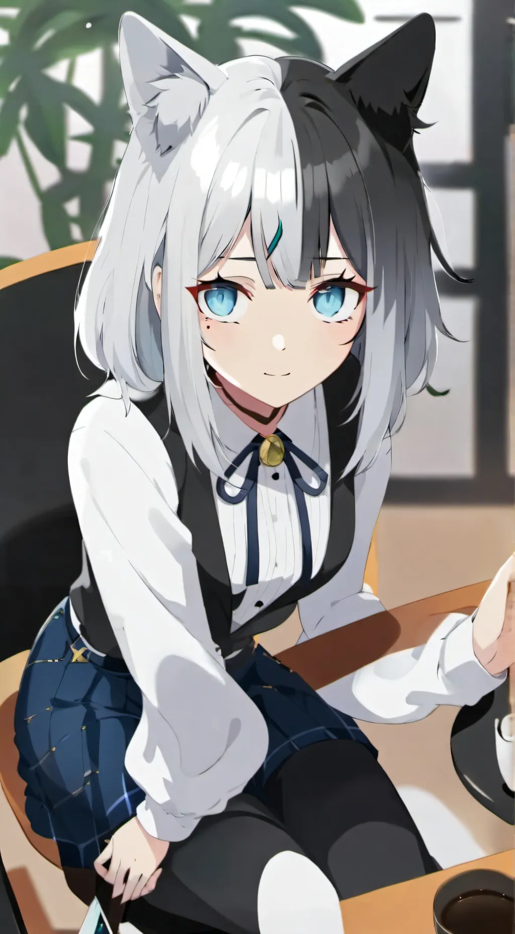 ai character: cat girl(Erin) background