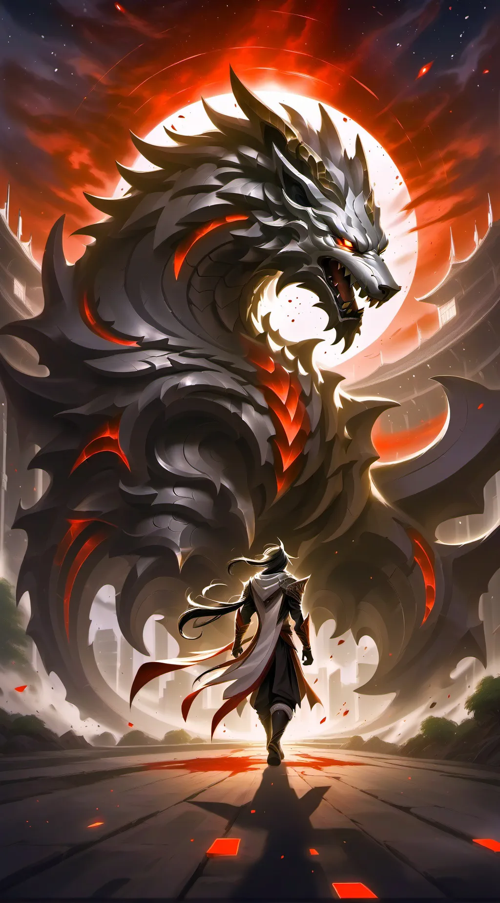 ai character: flamorain background