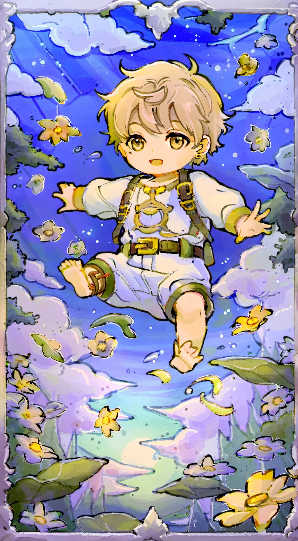 ai character: giant baby  background