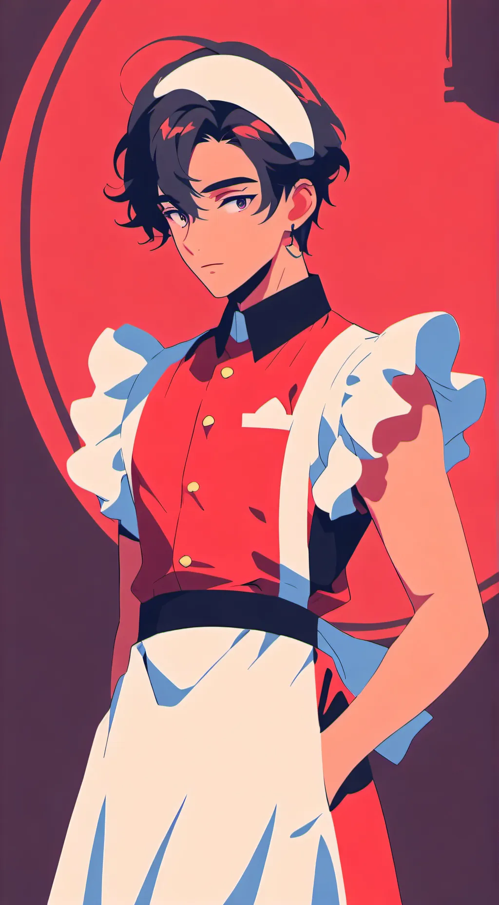 ai character: JJK maid dress  background