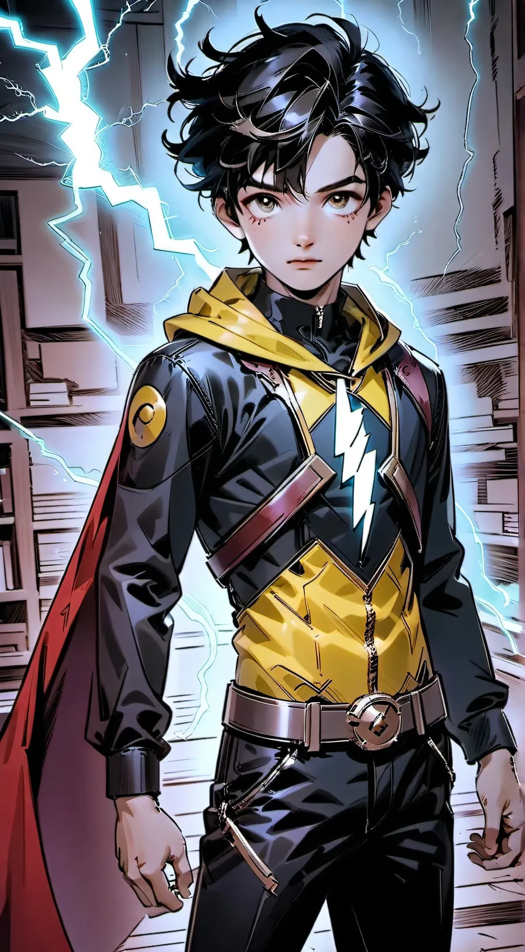 ai character: shock boy background