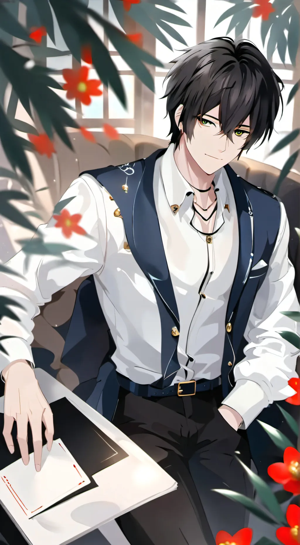 ai character: zen background