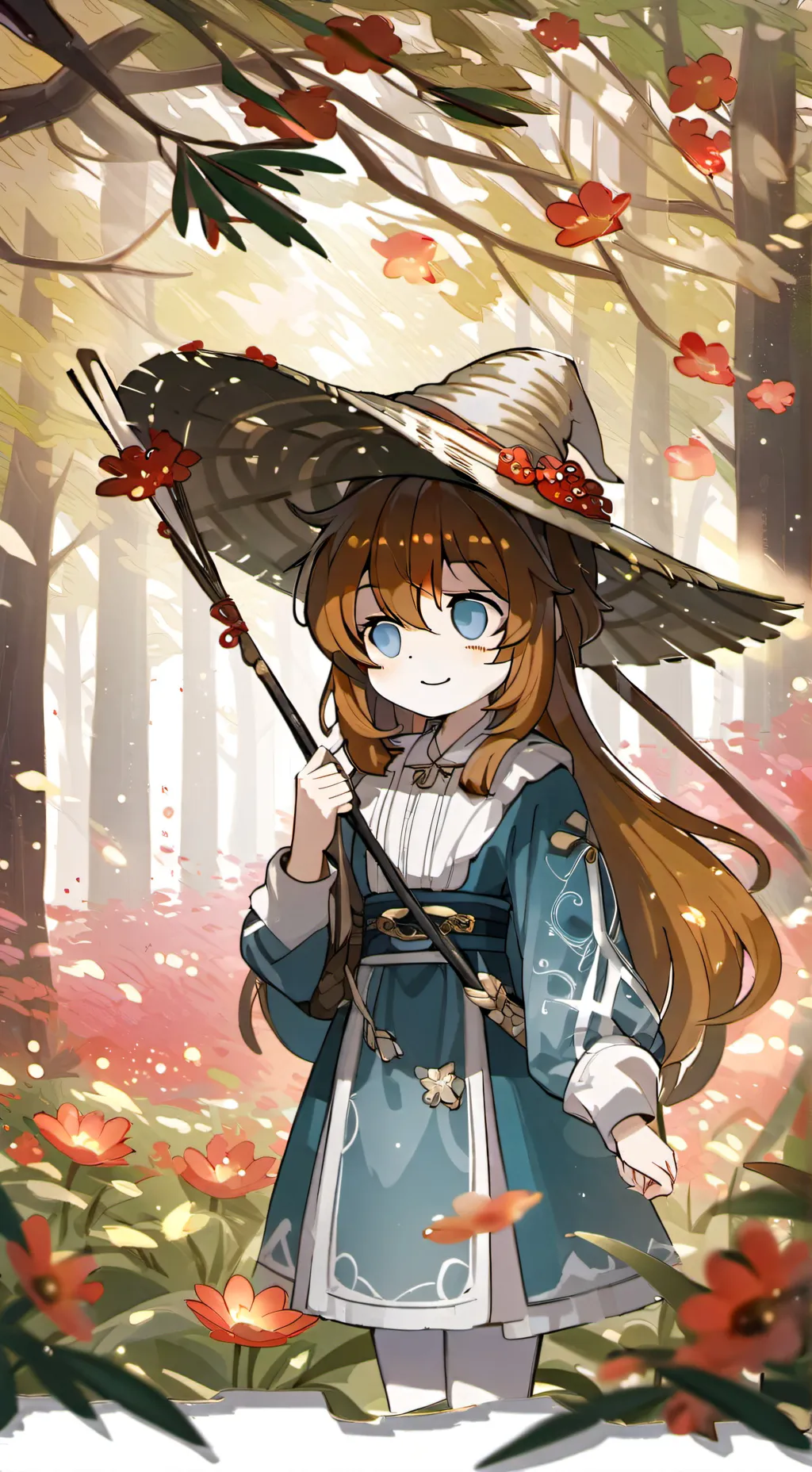 ai character: rose background