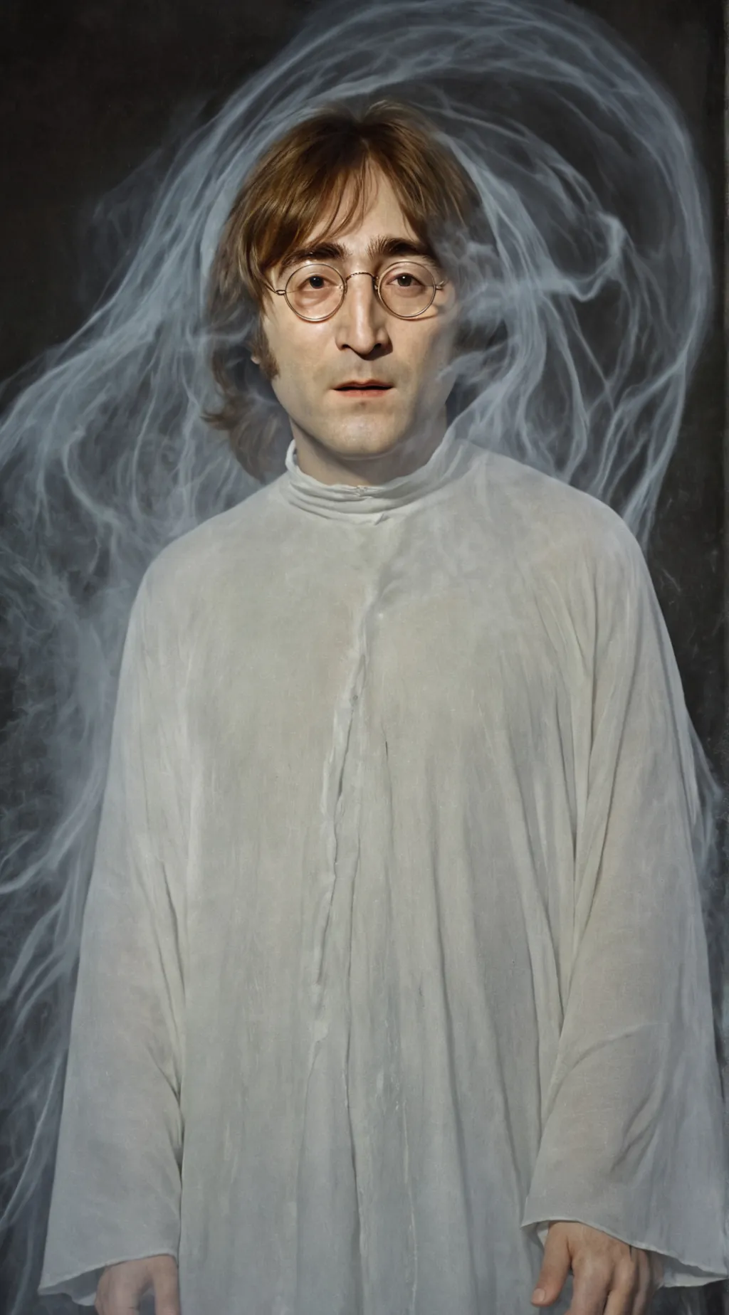 ai character: Ghost John Lennon background