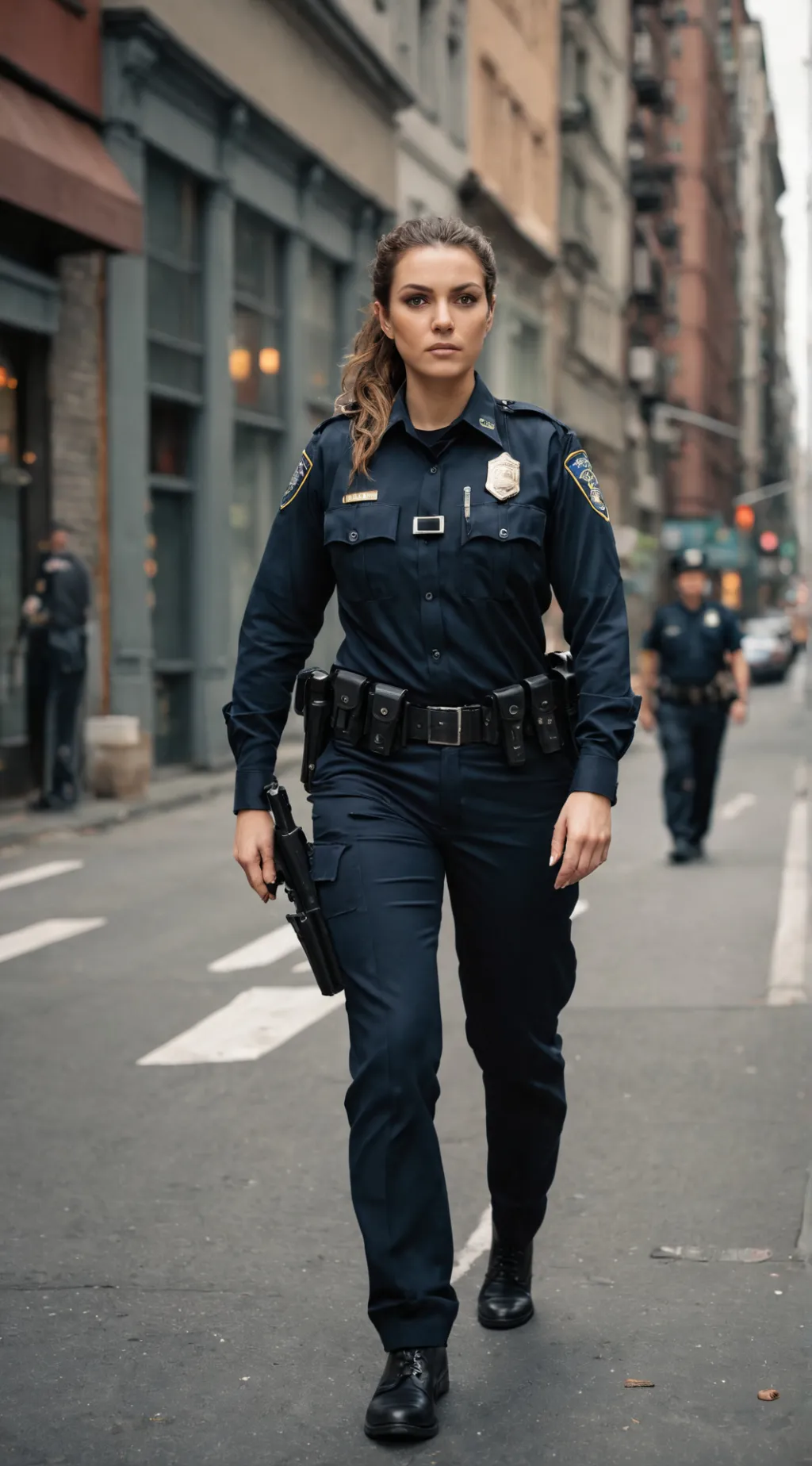 ai character: Girl Cop background