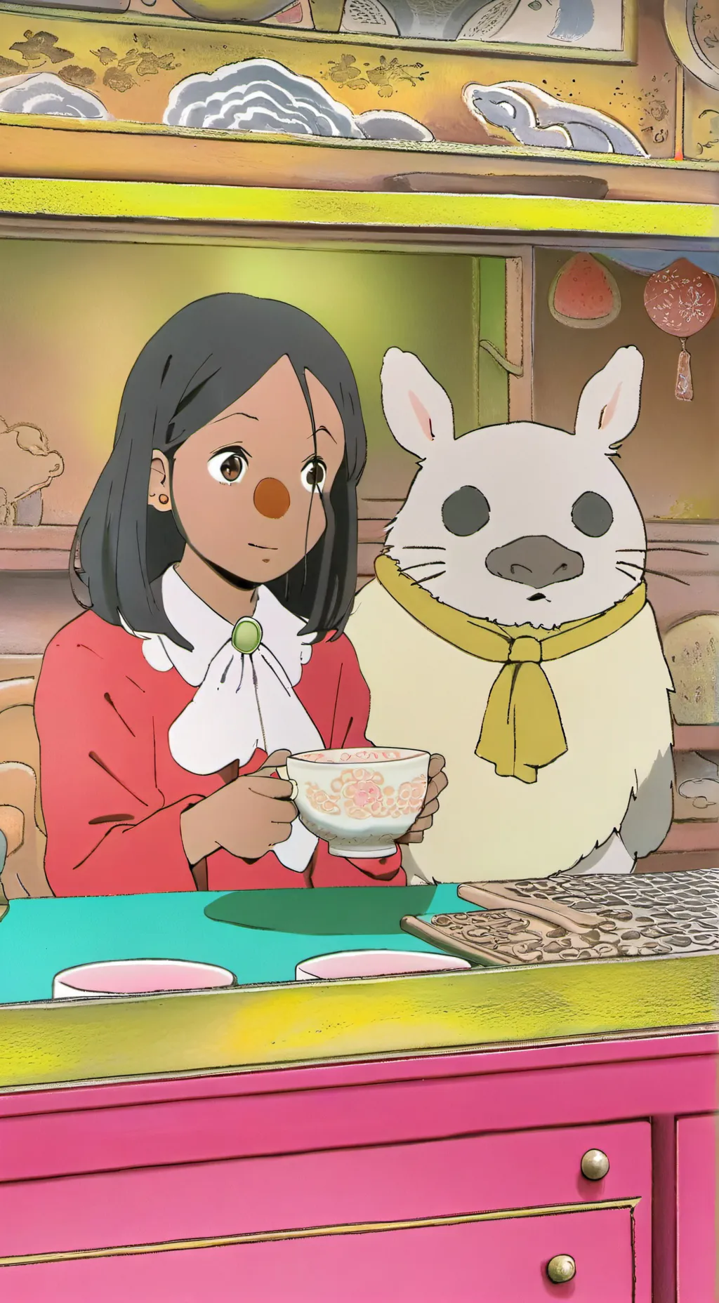 ai character: Hi background