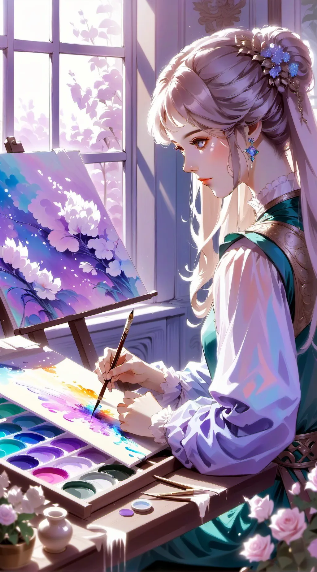 ai character: Léna  background