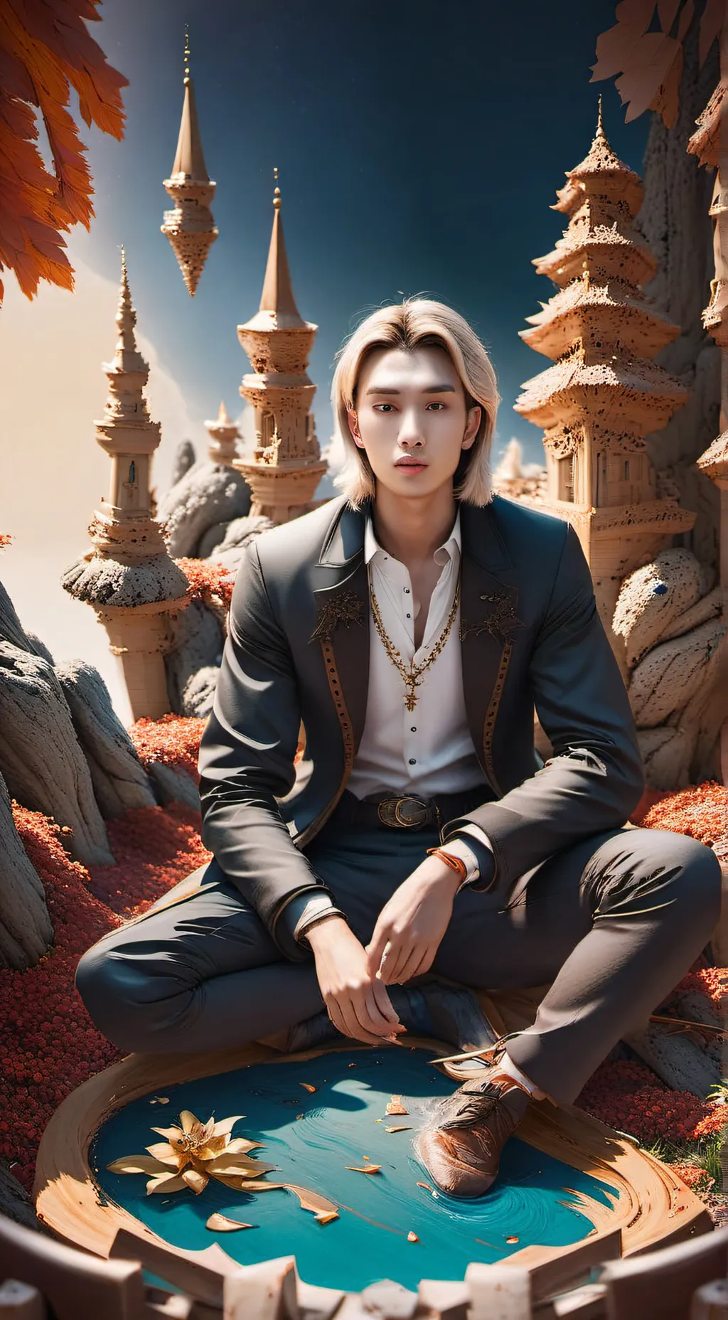 ai character: Rain background