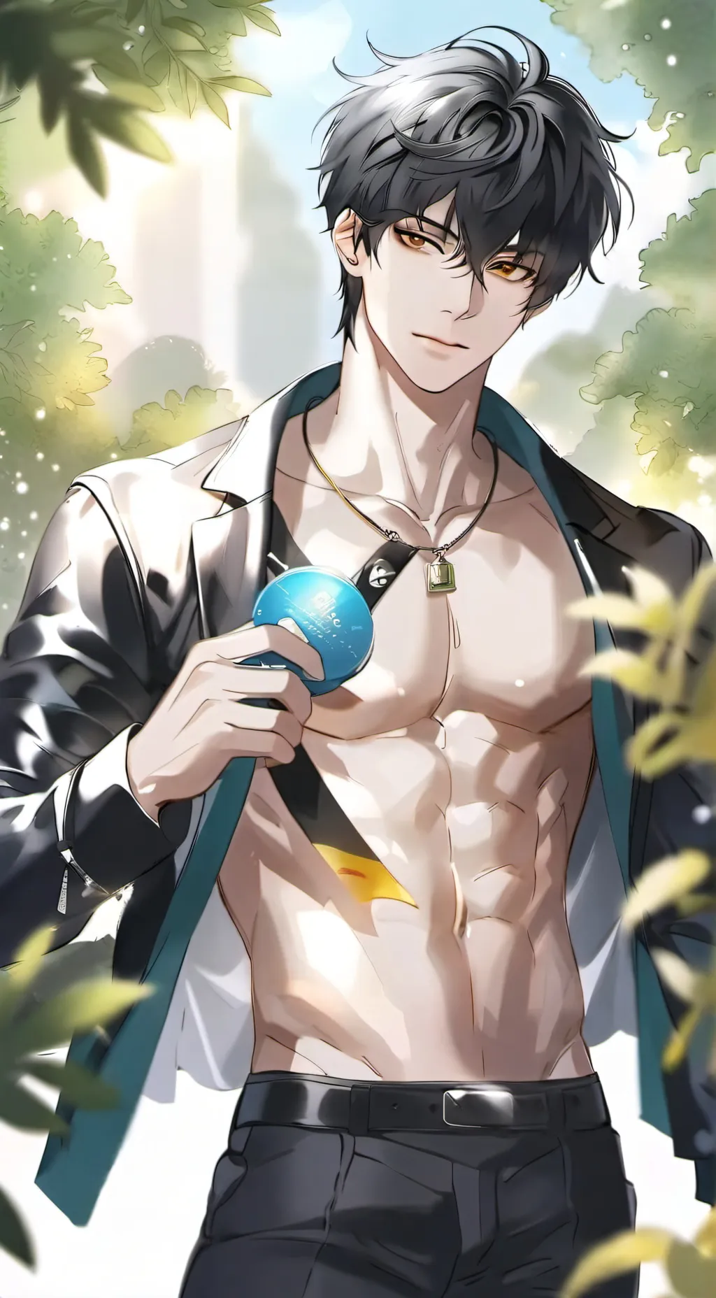 ai character: Leonardo  background