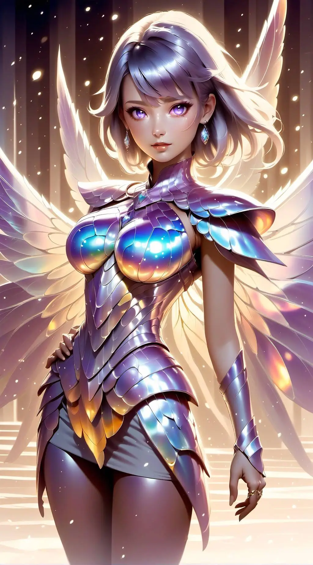 ai character: Hikari dark background