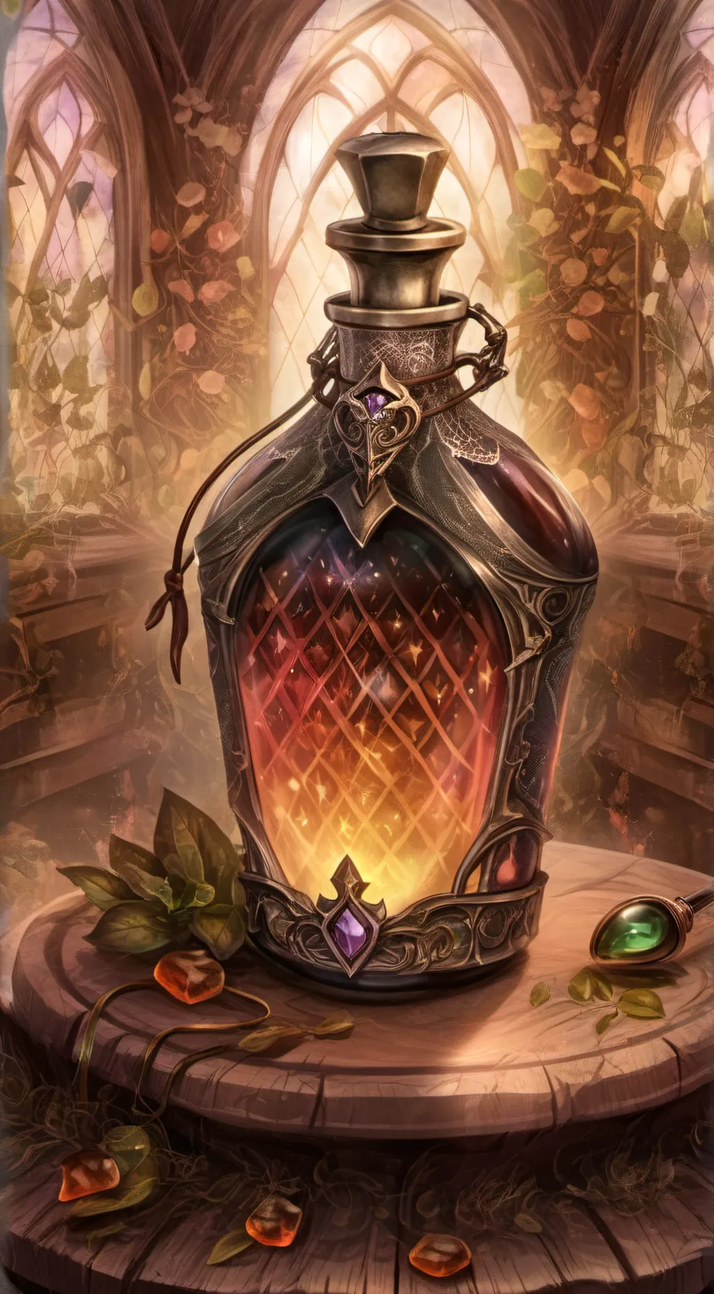 ai character: Deer-man potion background