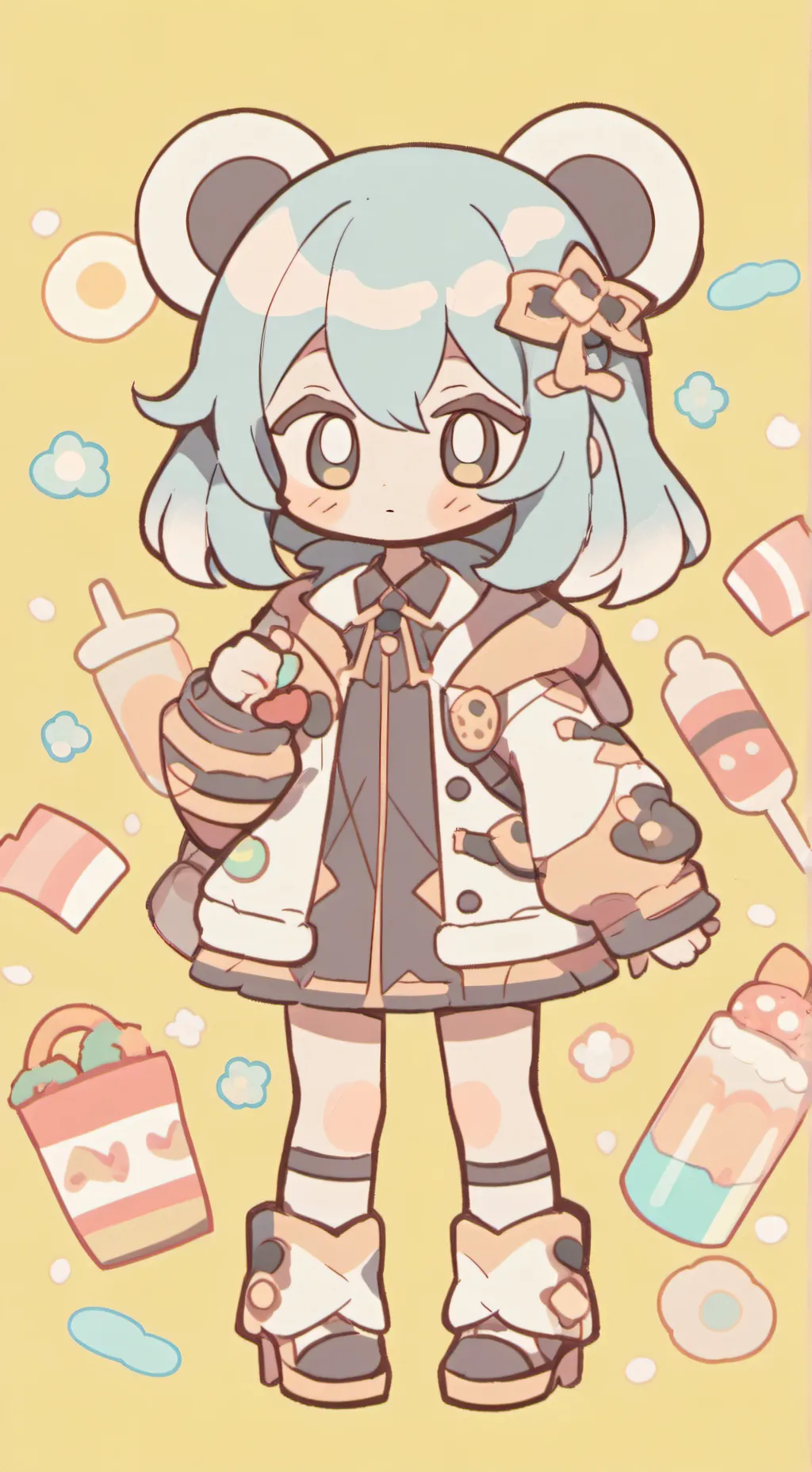 ai character: Azure background